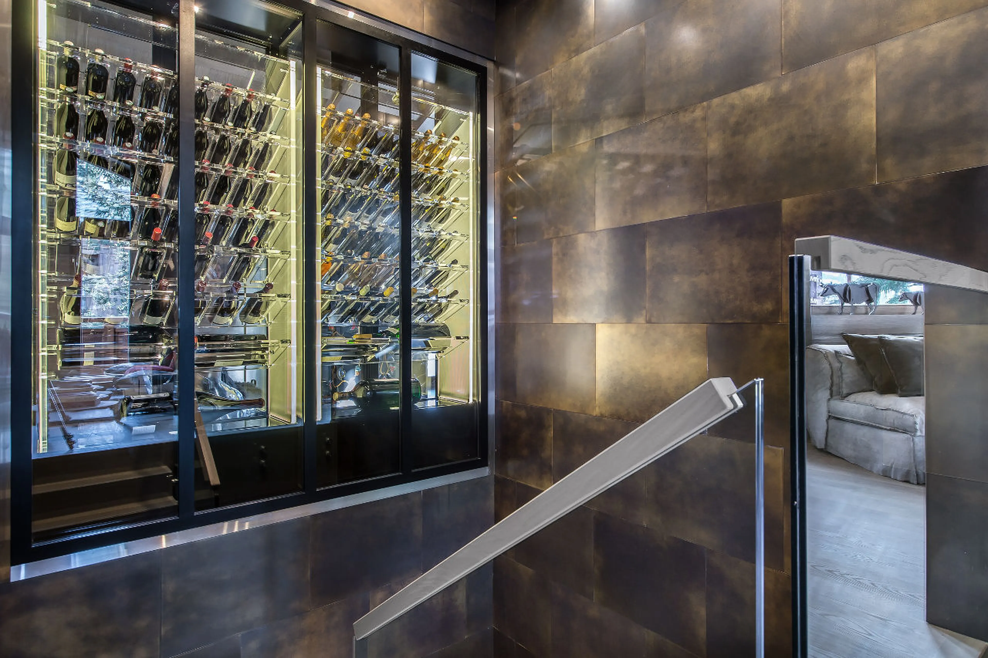 Wine cellar of La Datcha in Courchevel 1850