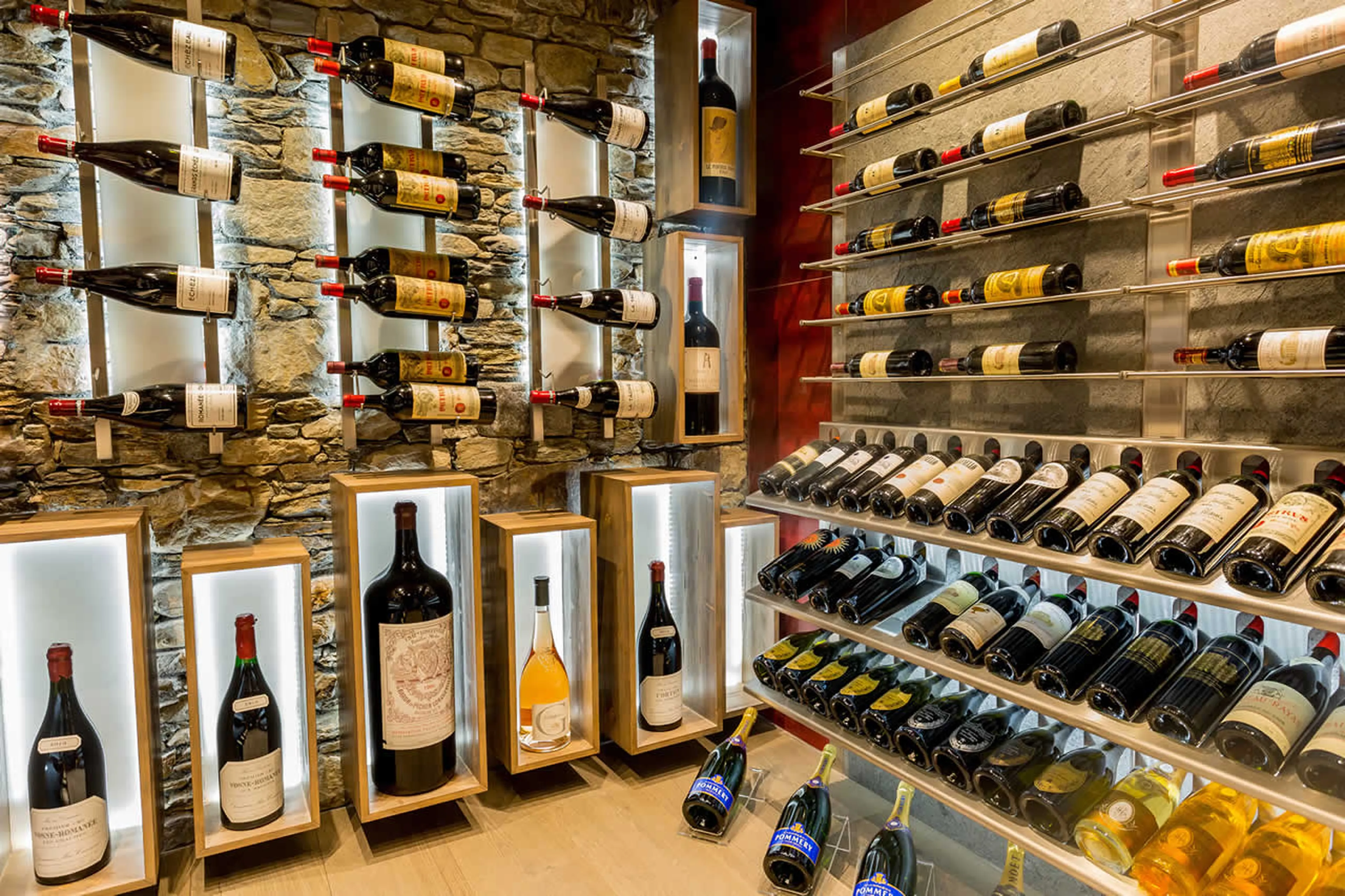 Wine cave on first floor of Chalet La Datcha in Val Thorens