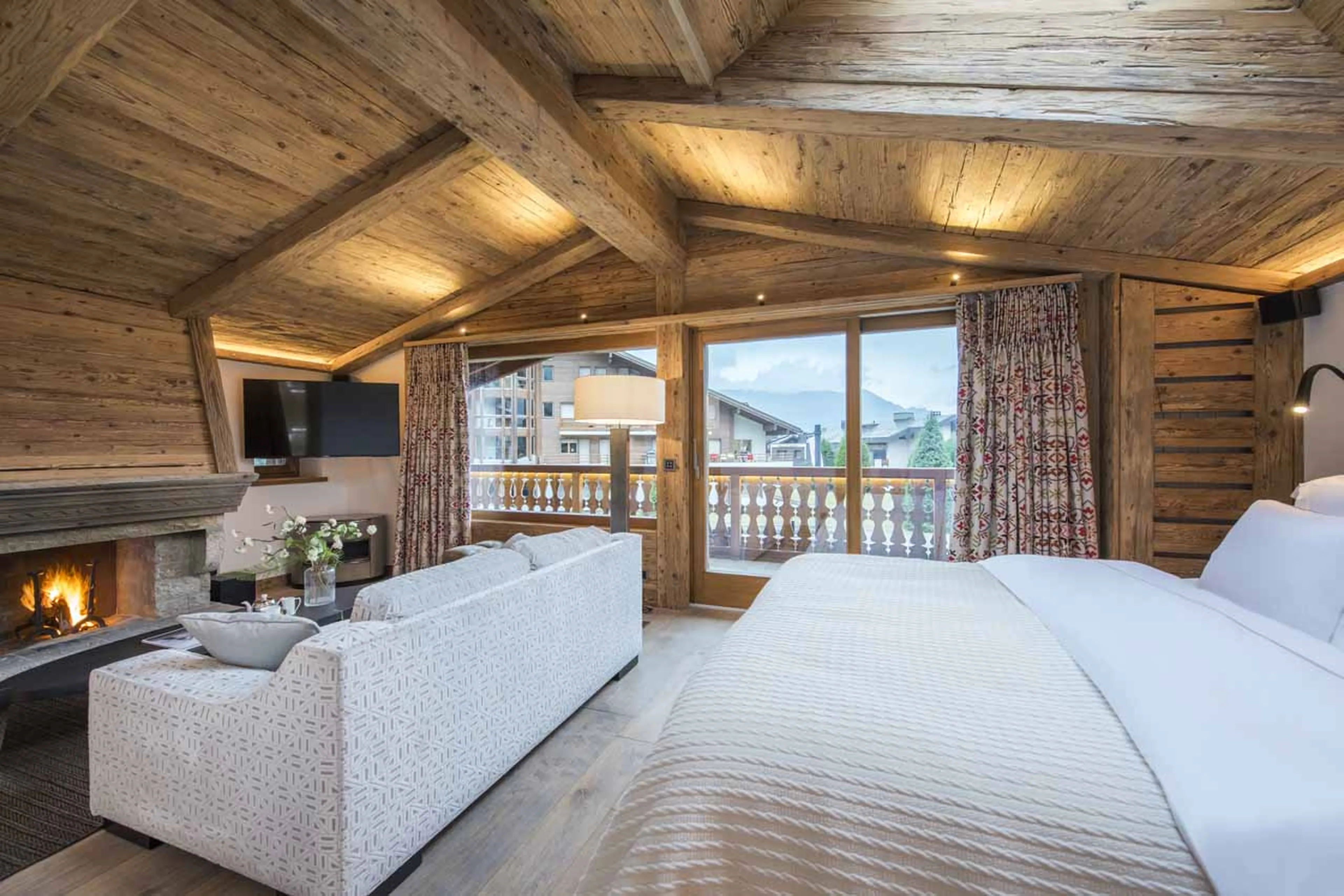 Bedroom five at Chalet La Datcha in Verbier