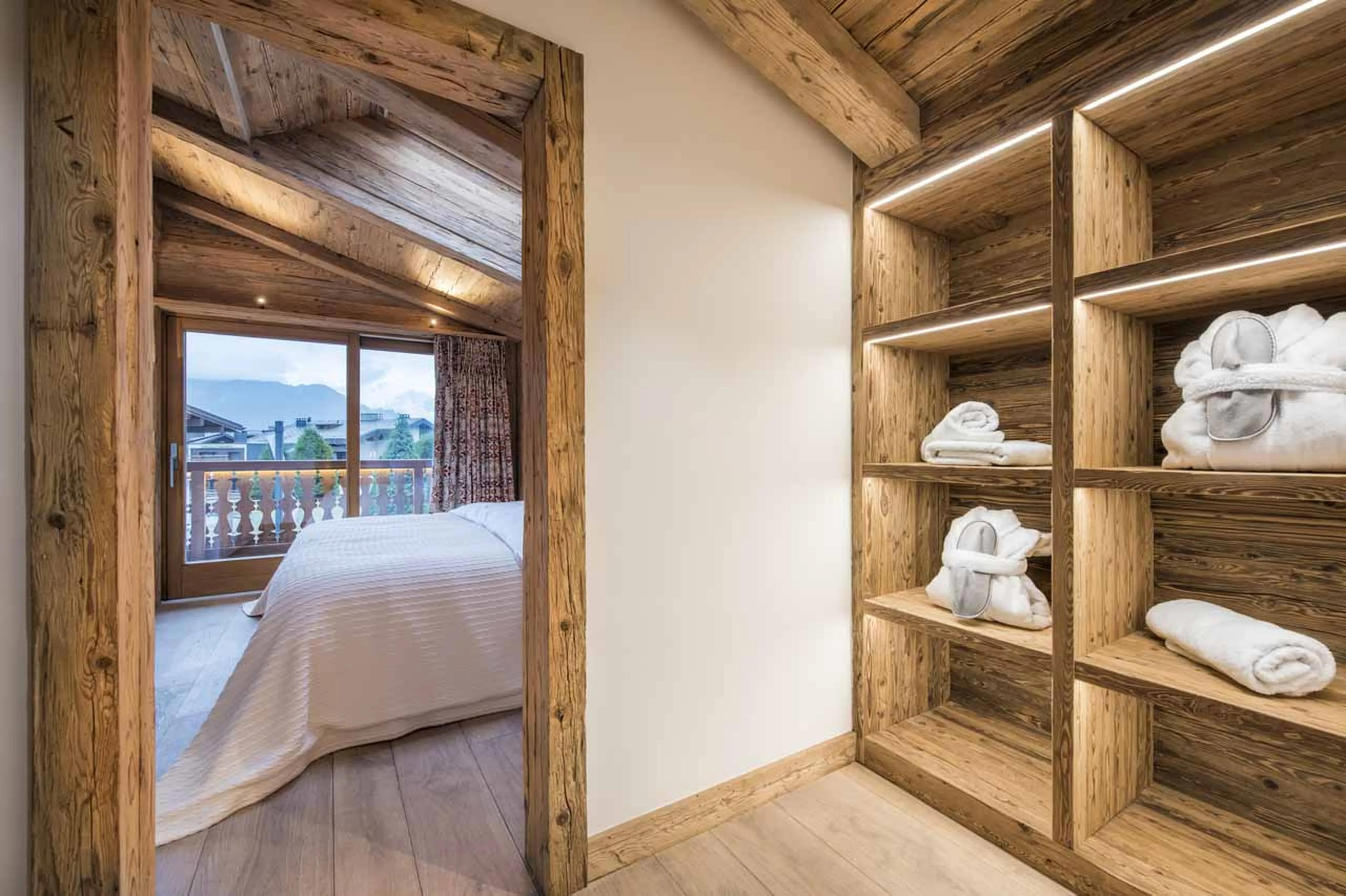 Dressing room at Chalet La Datcha in Verbier