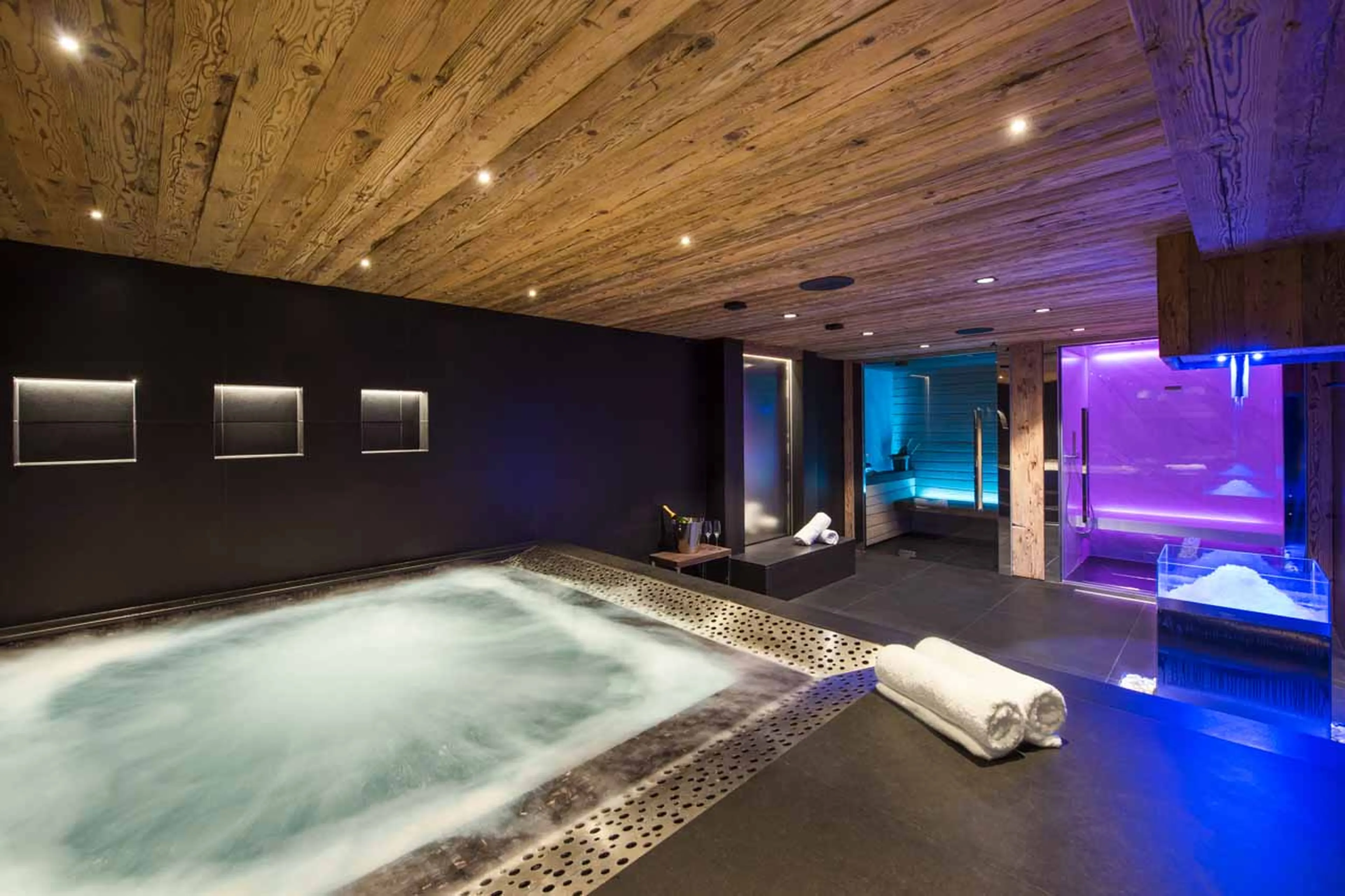 Spa area at Chalet La Datcha in Verbier