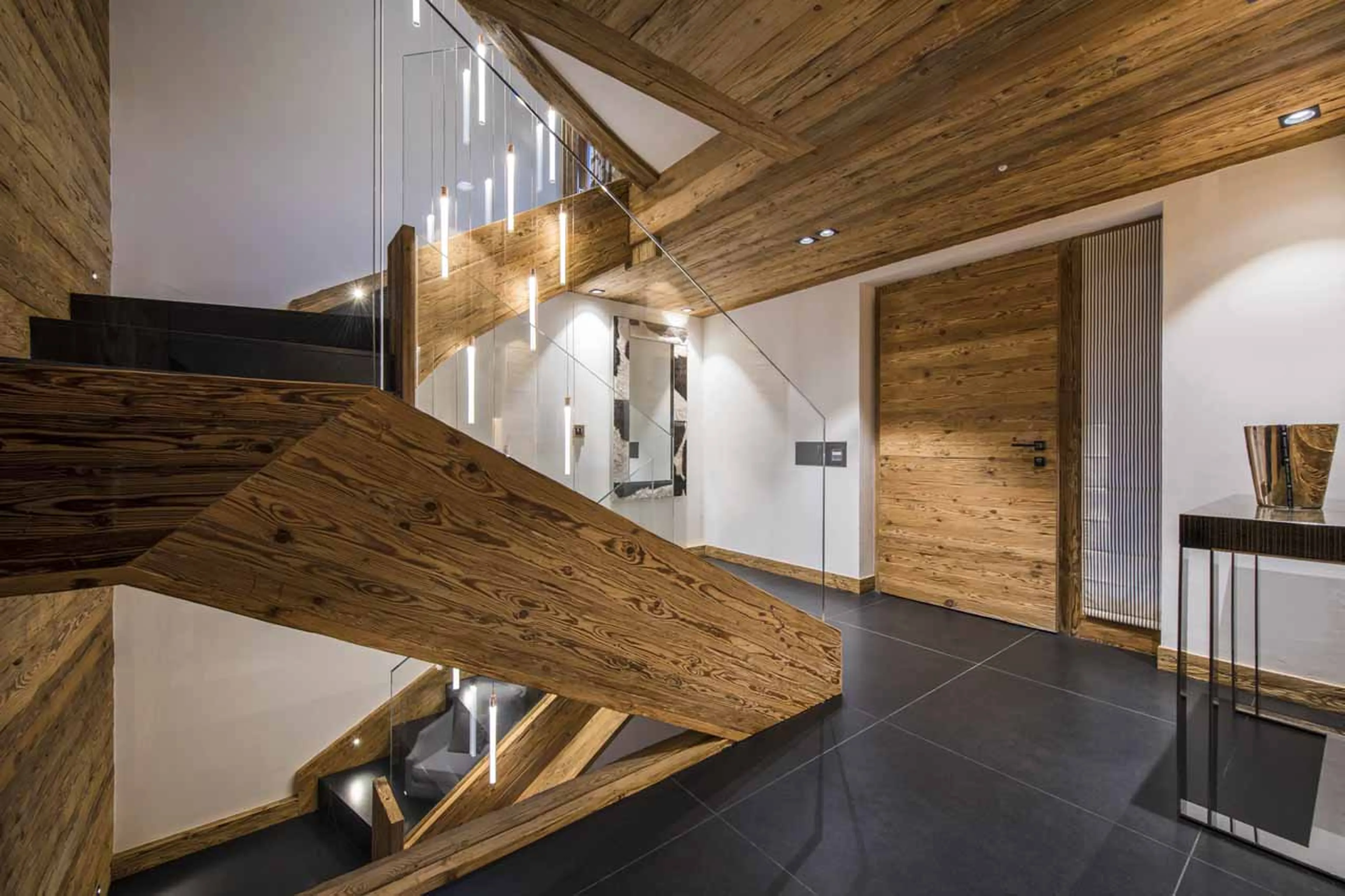 Staircase at Chalet La Datcha in Verbier