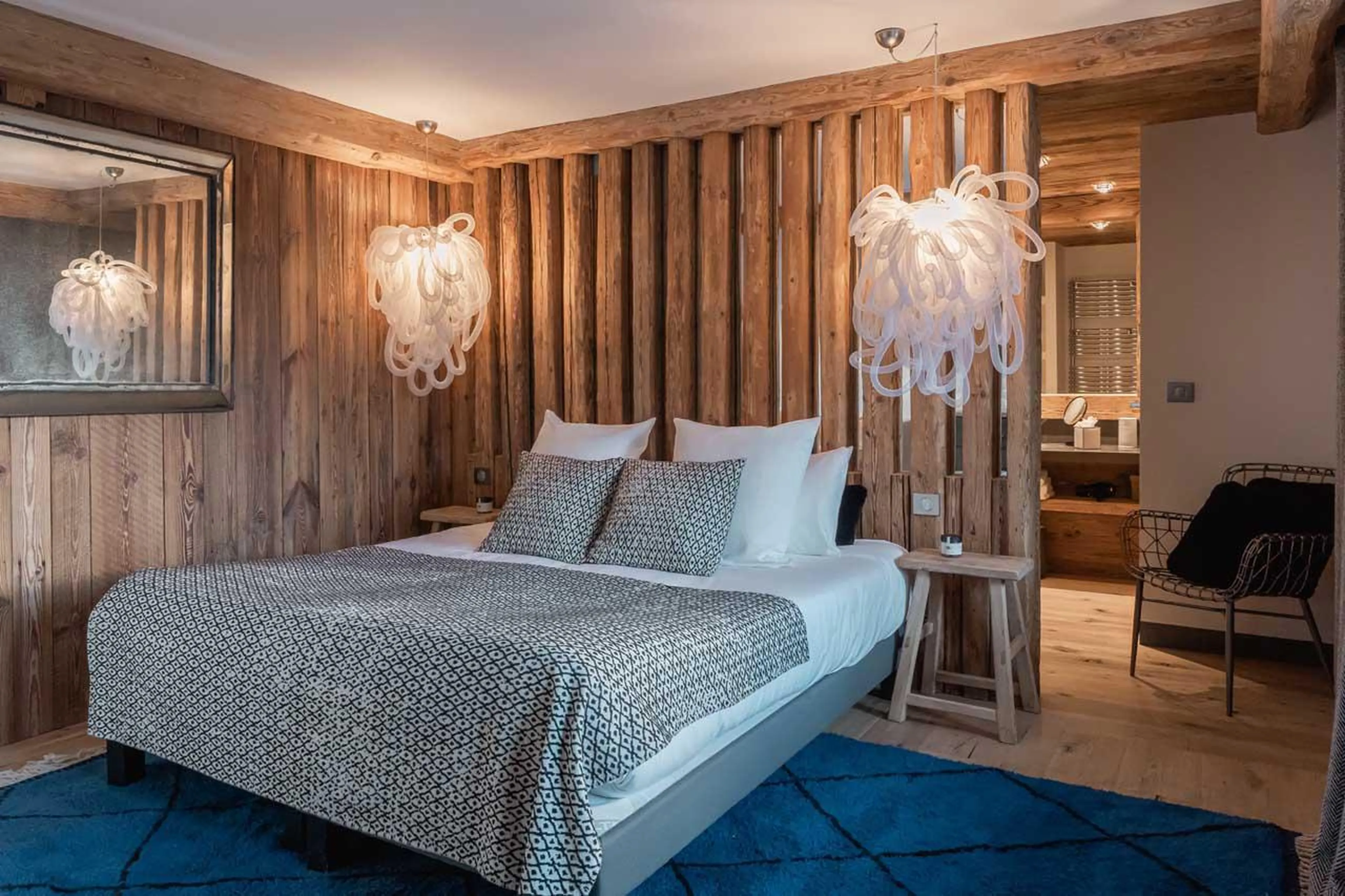Bedroom three at Chalet La Face in Val d'Isere