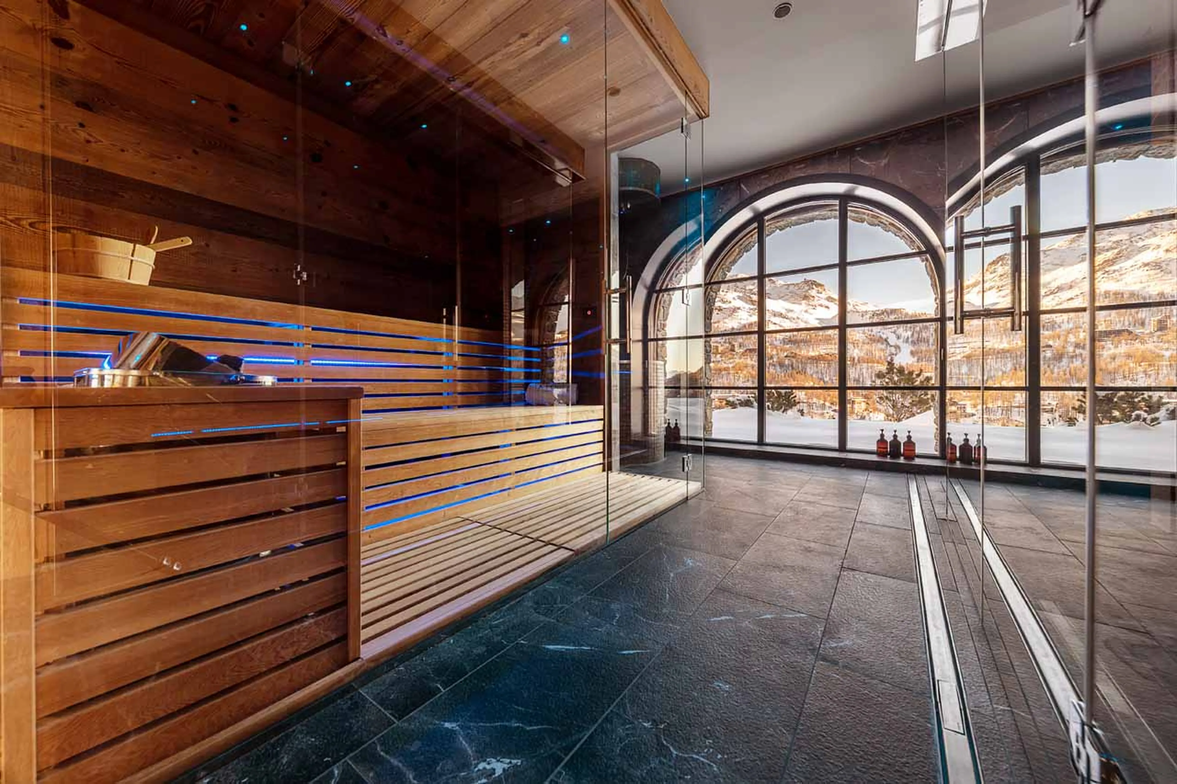 Sauna at Chalet La Fenice in Breuil-Cervinia