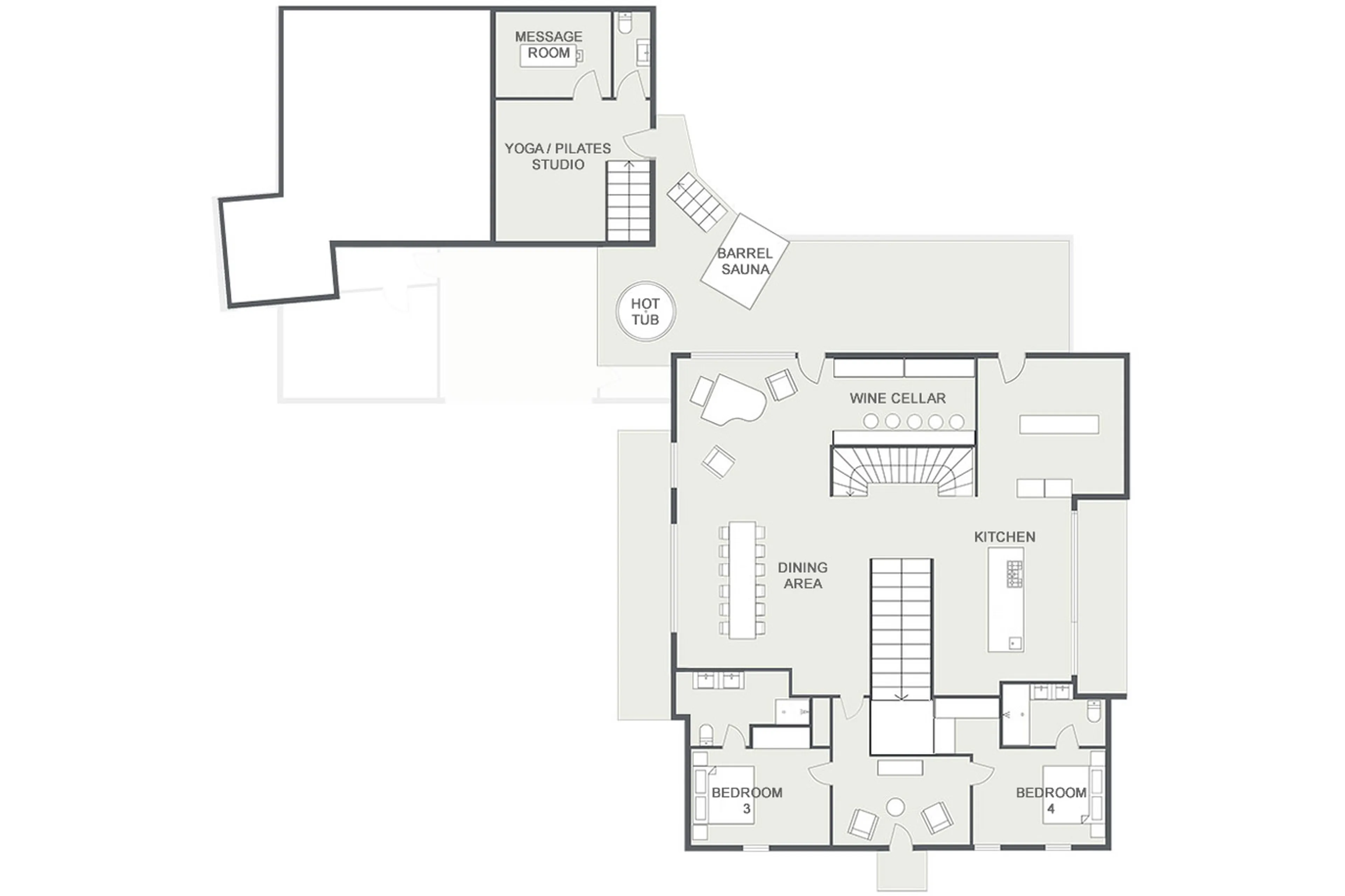 Level 1 floor plan of La Maison of La Grande Maison in Morzine