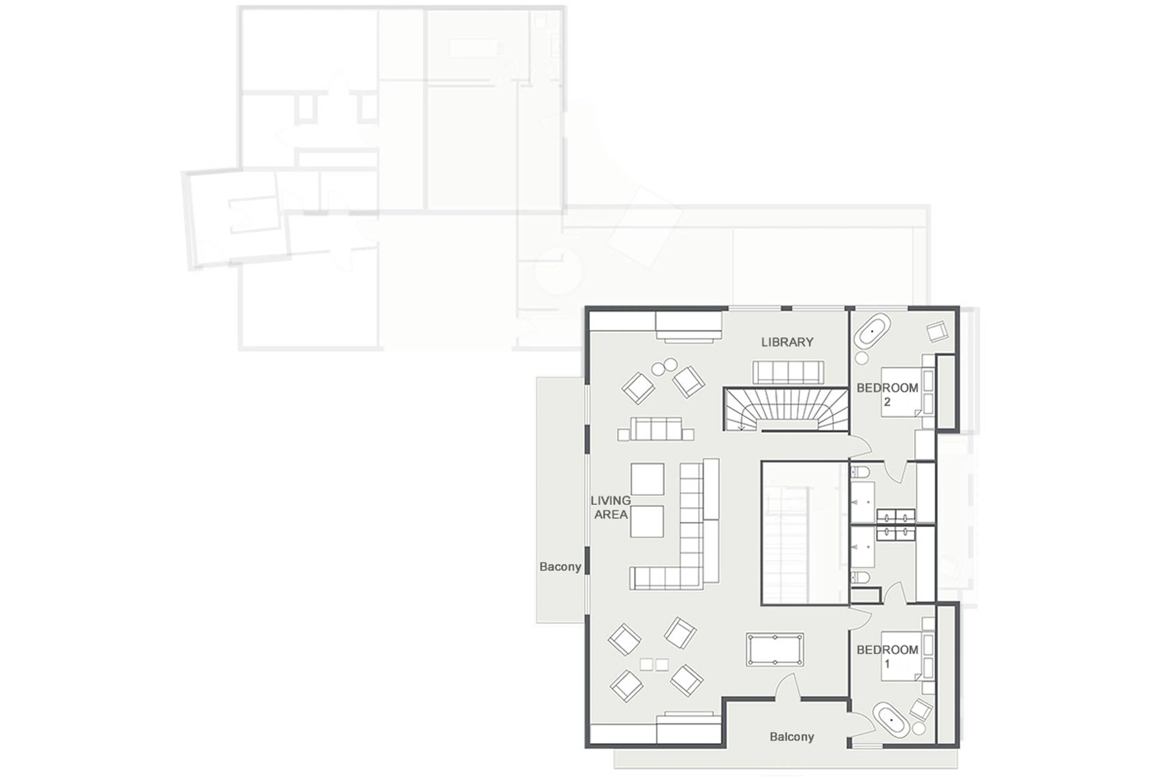 Level 2 floor plan of La Maison of La Grande Maison in Morzine