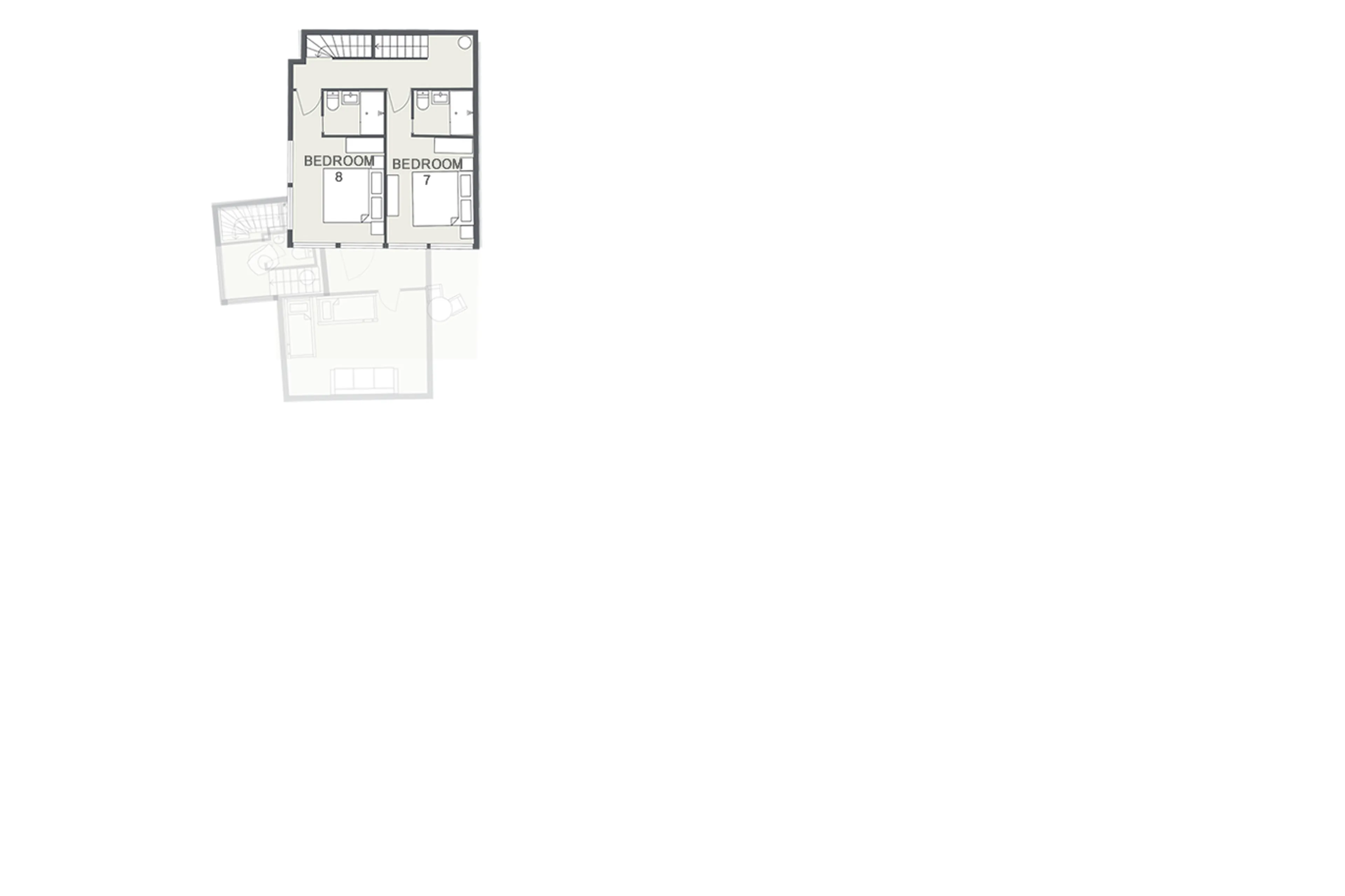 Level 2 floor plan of Owner's Lodge of La Grande Maison in Morzine