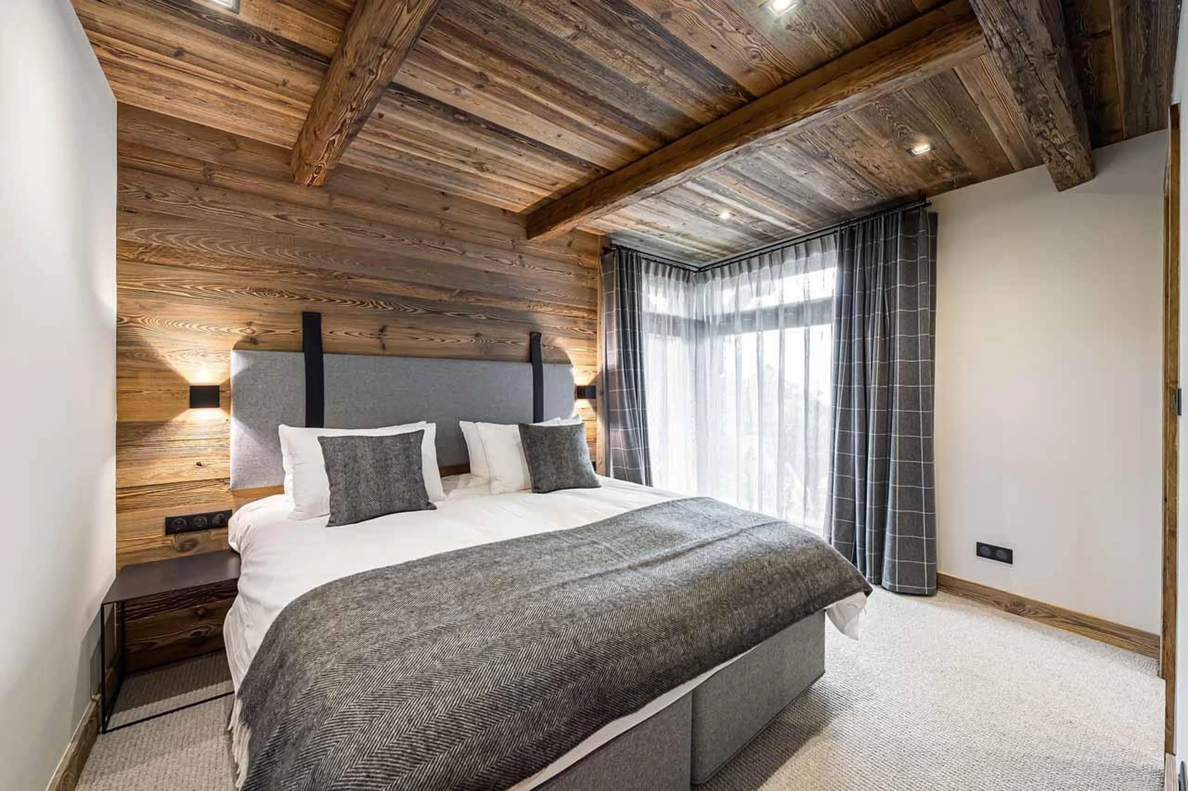 Bedroom one at Chalet La Grange in St Martin de Belleville