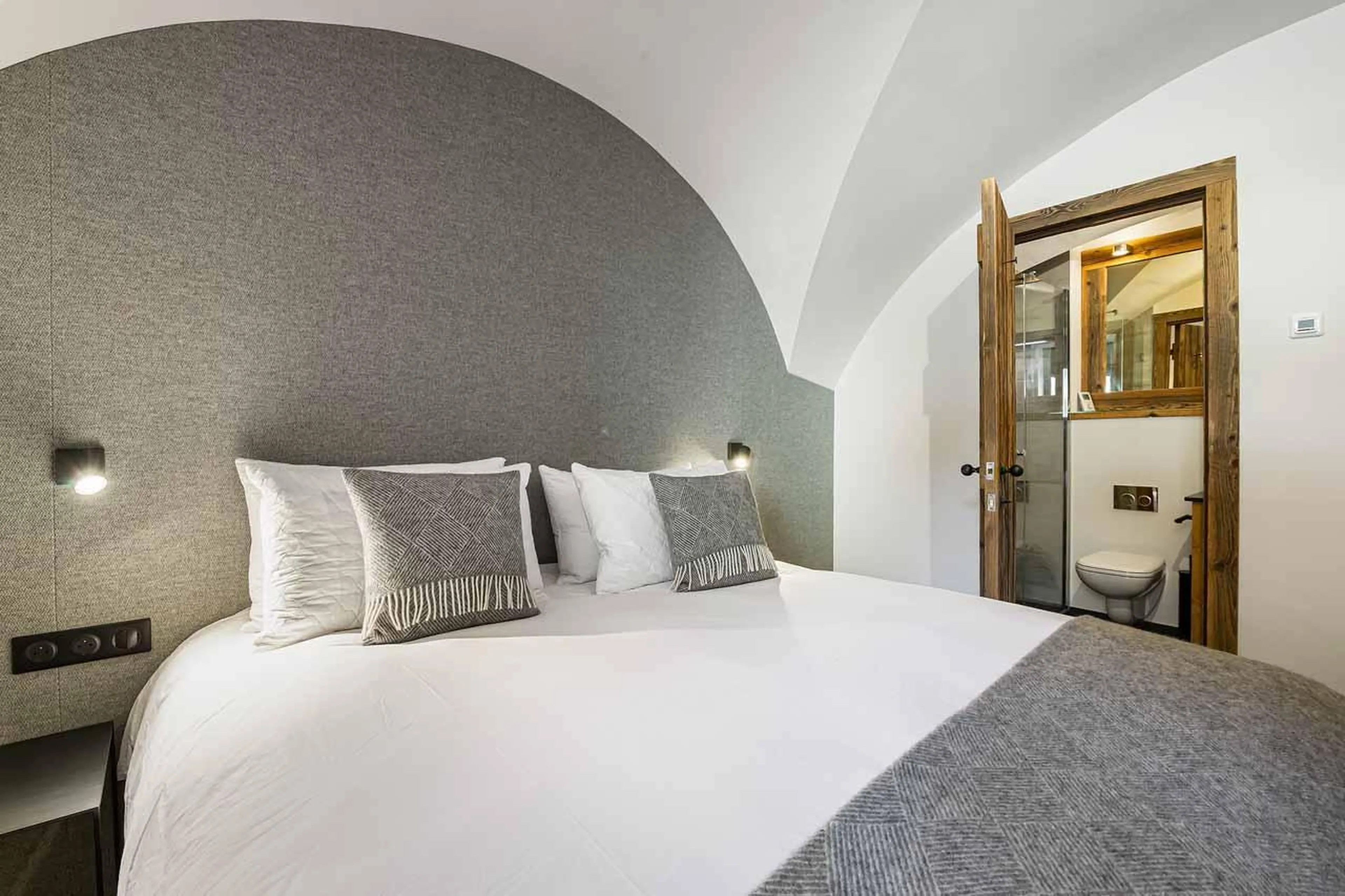 Bedroom four at  Chalet La Grange in St Martin de Belleville