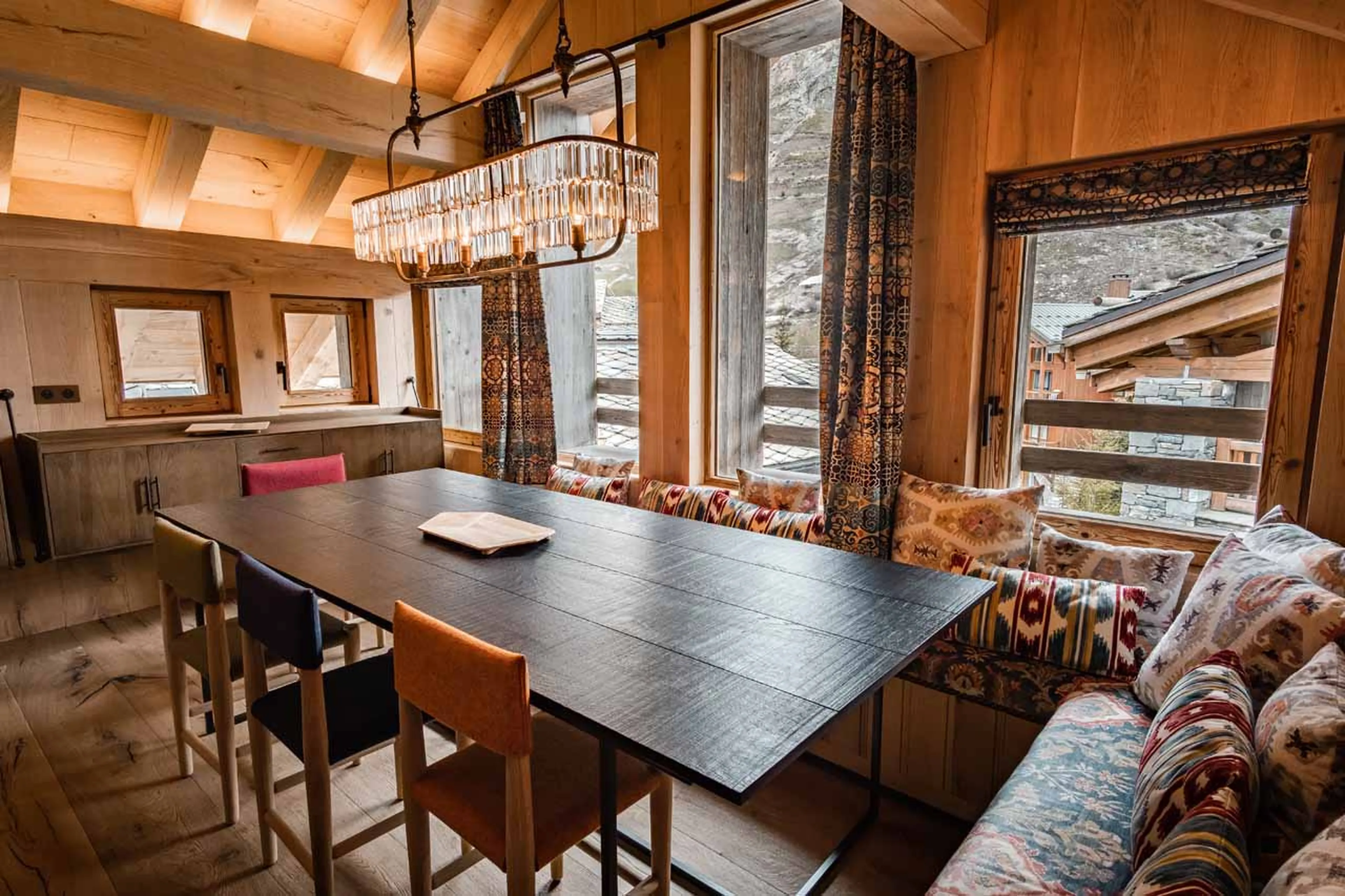 Views from dining table at Chalet La Grange in Val d'Isere