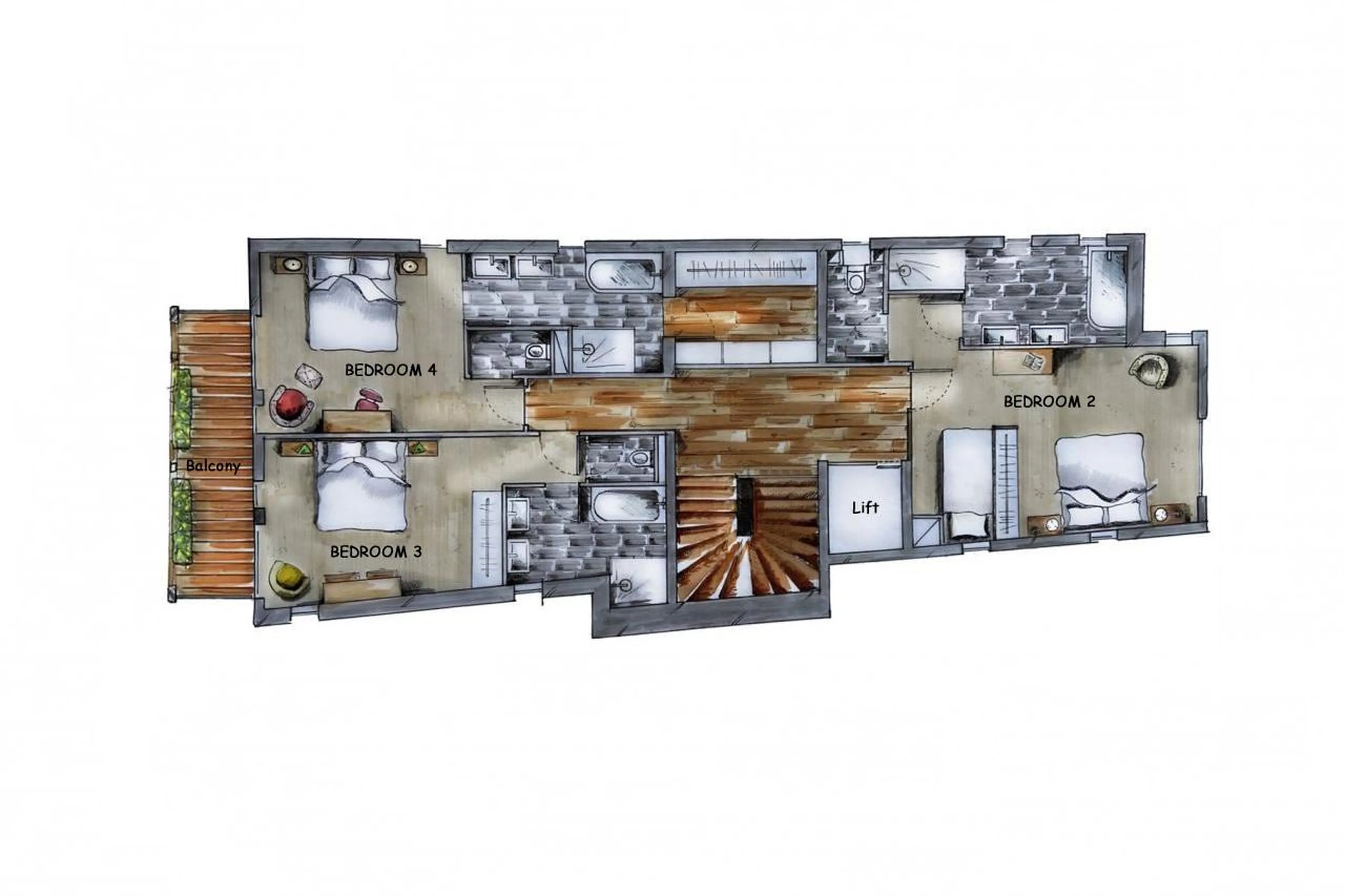 Level 1 floor plan of Chalet La Grange in Val d'Isere