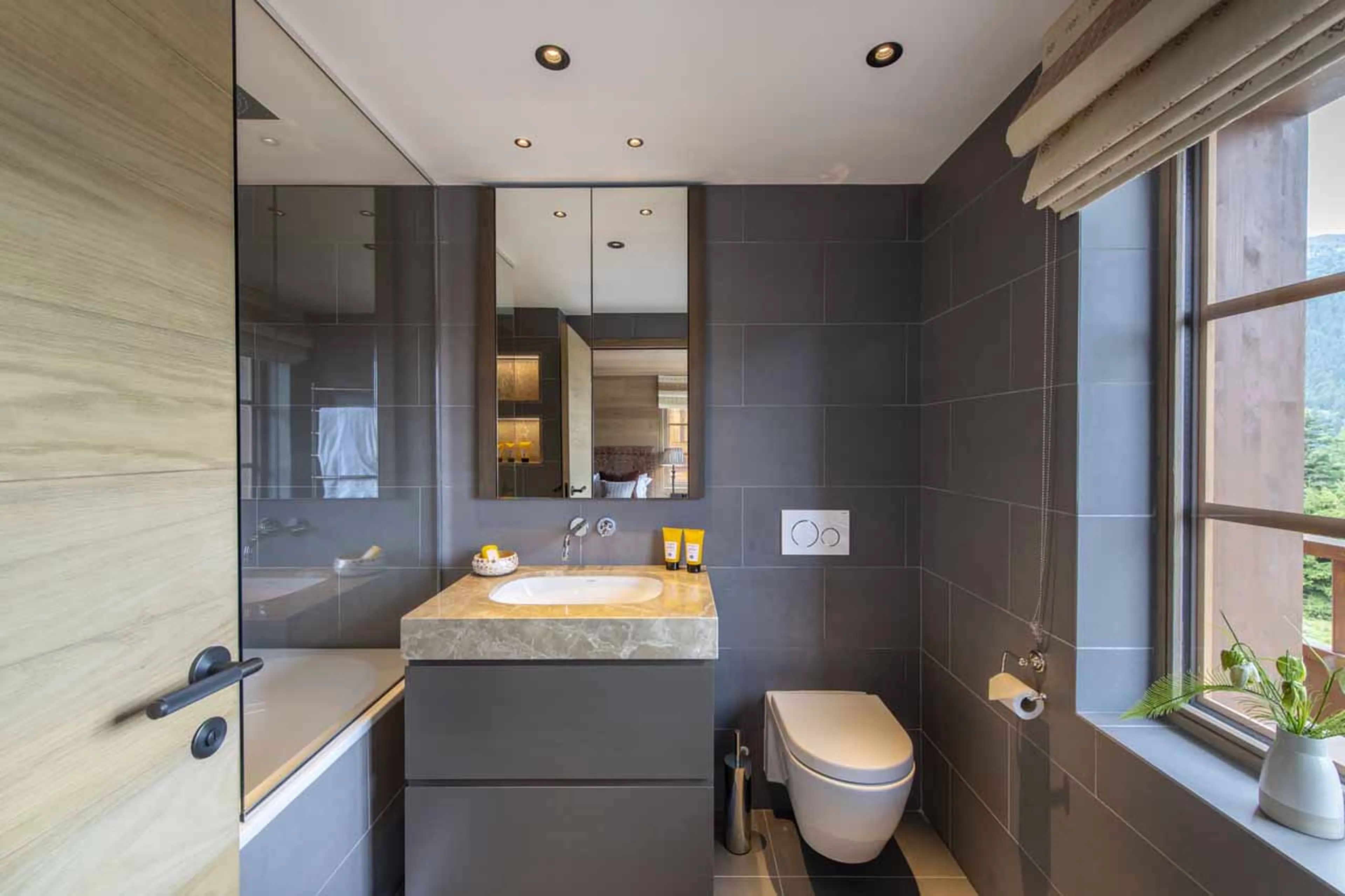 En-suite bathroom at Chalet La Loze in Meribel