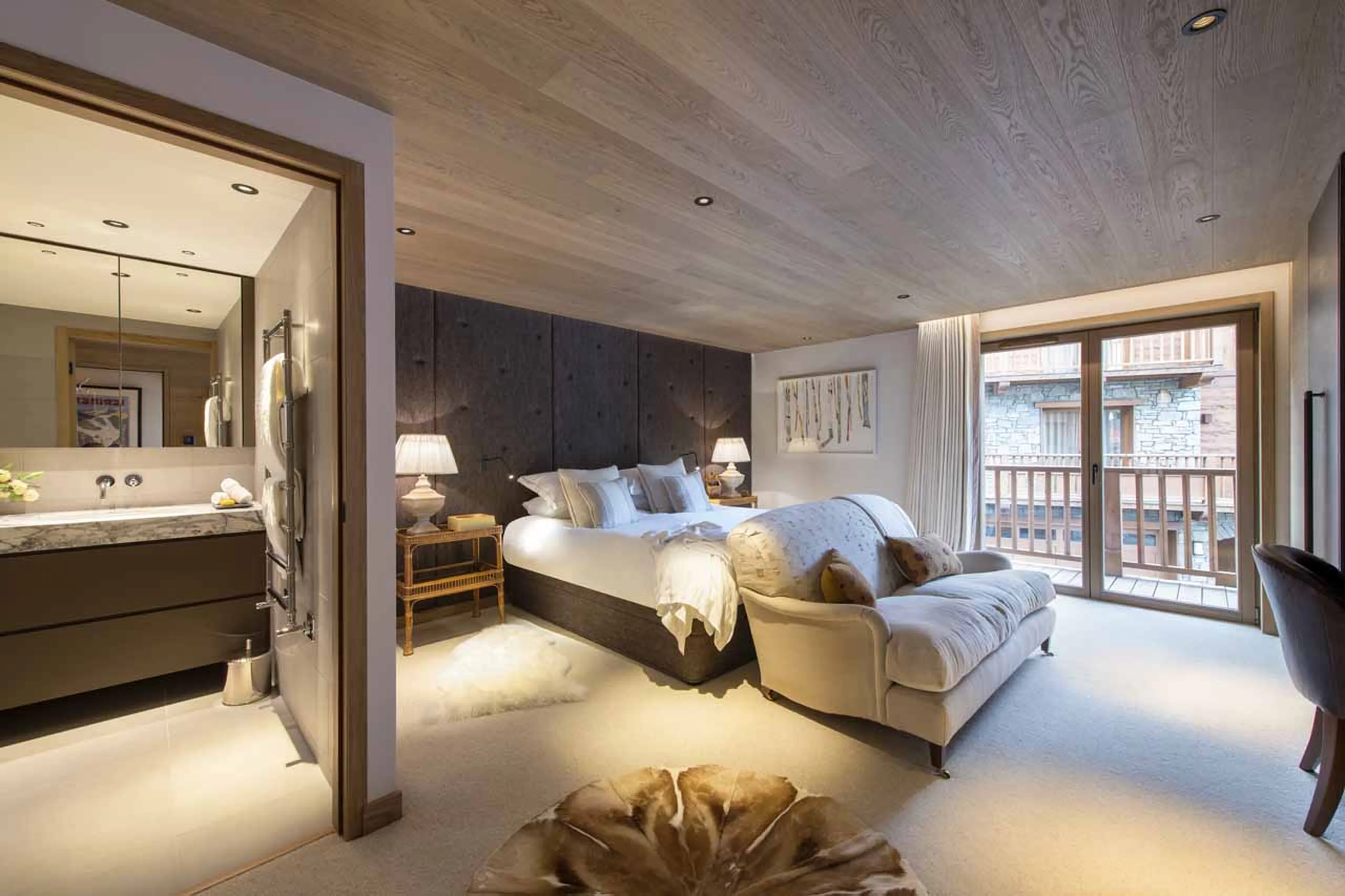 Bedroom five at Chalet La Loze in Meribel