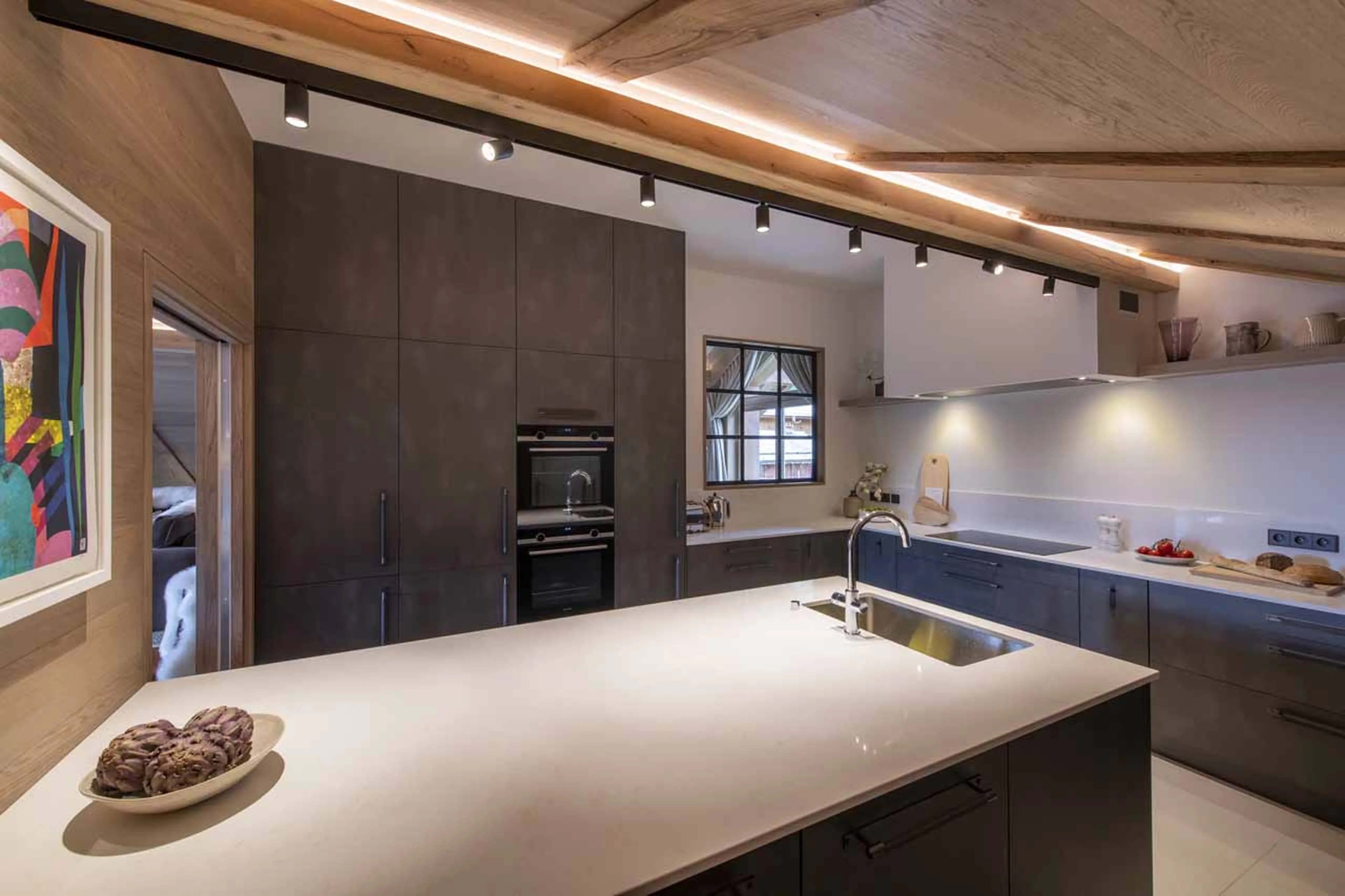 Well-equipped kitchen at Chalet La Loze in Meribel