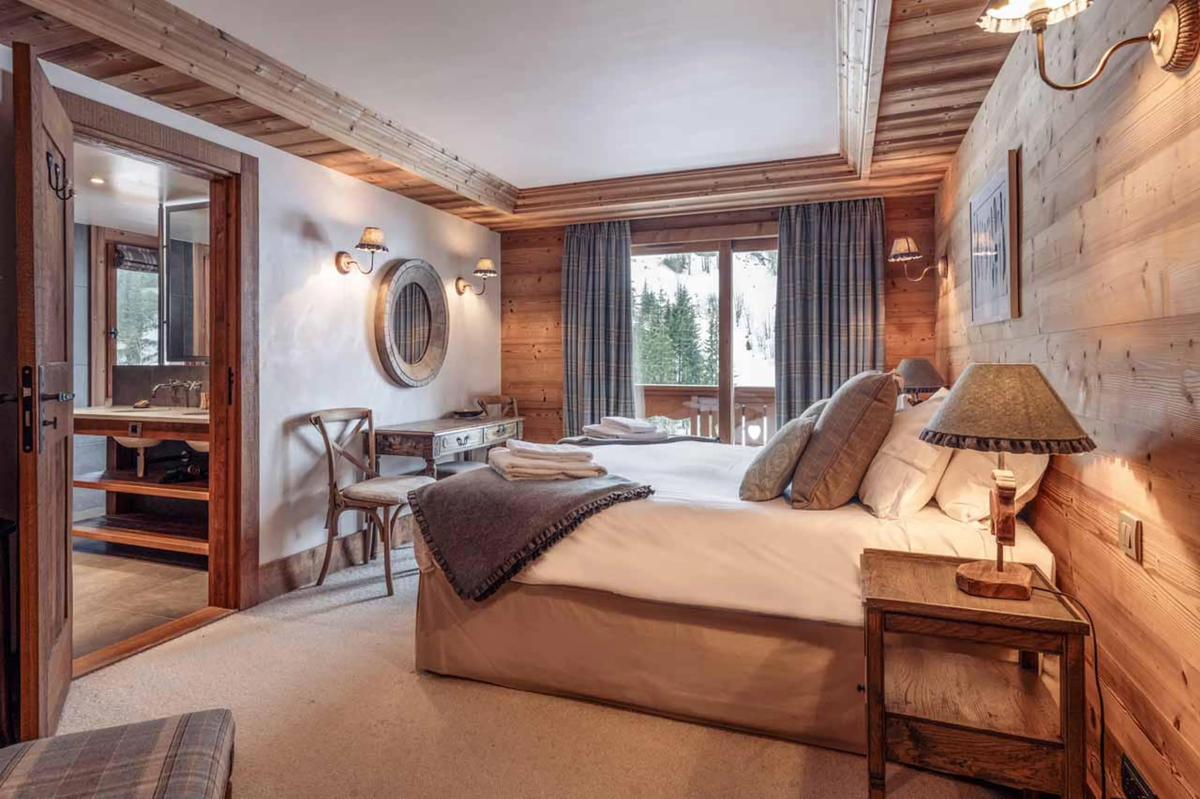 Bedroom three at Chalet Lapin Blanc in Meribel