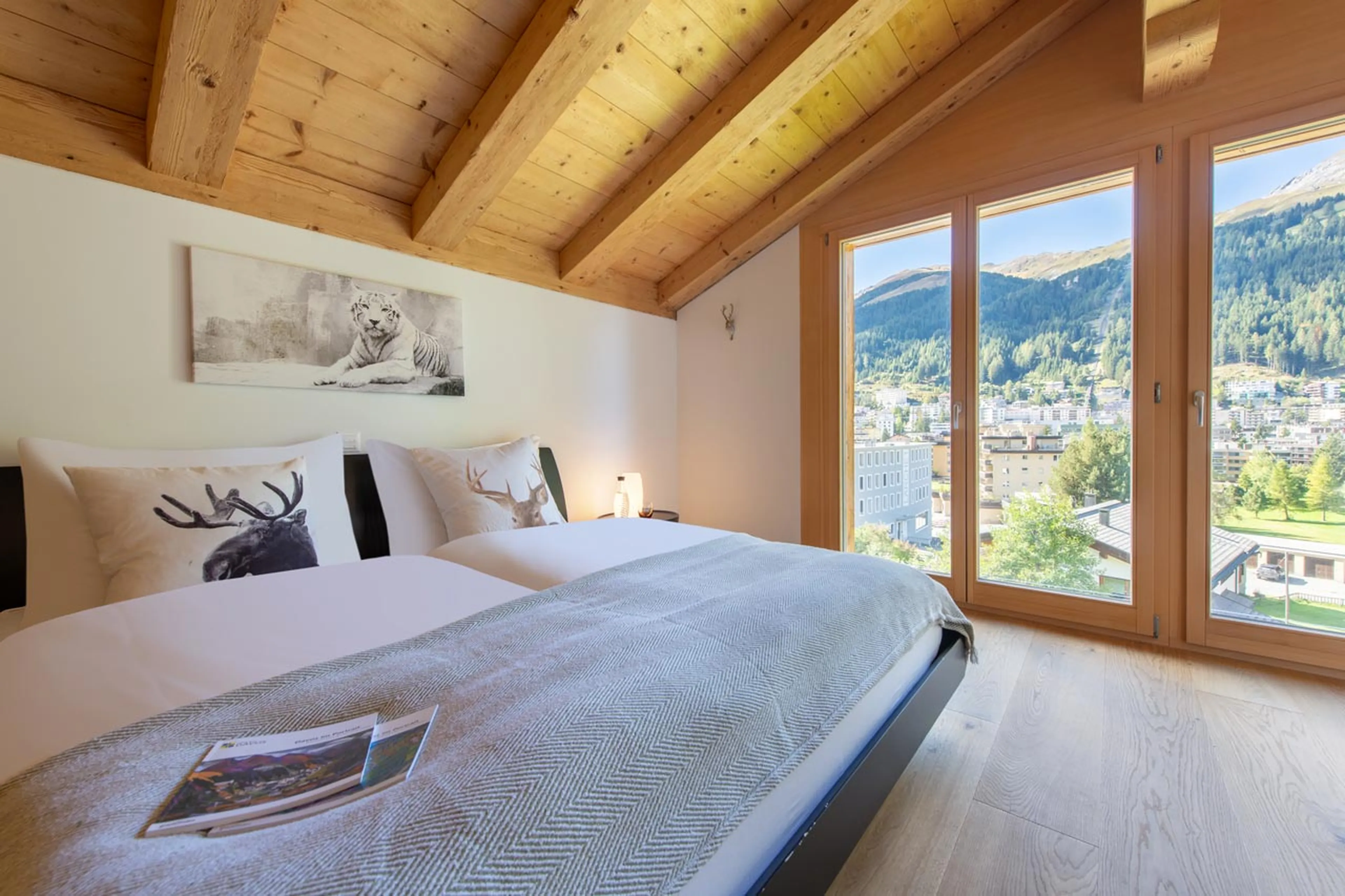 Views from bedroom at Chalet Larch in Davos