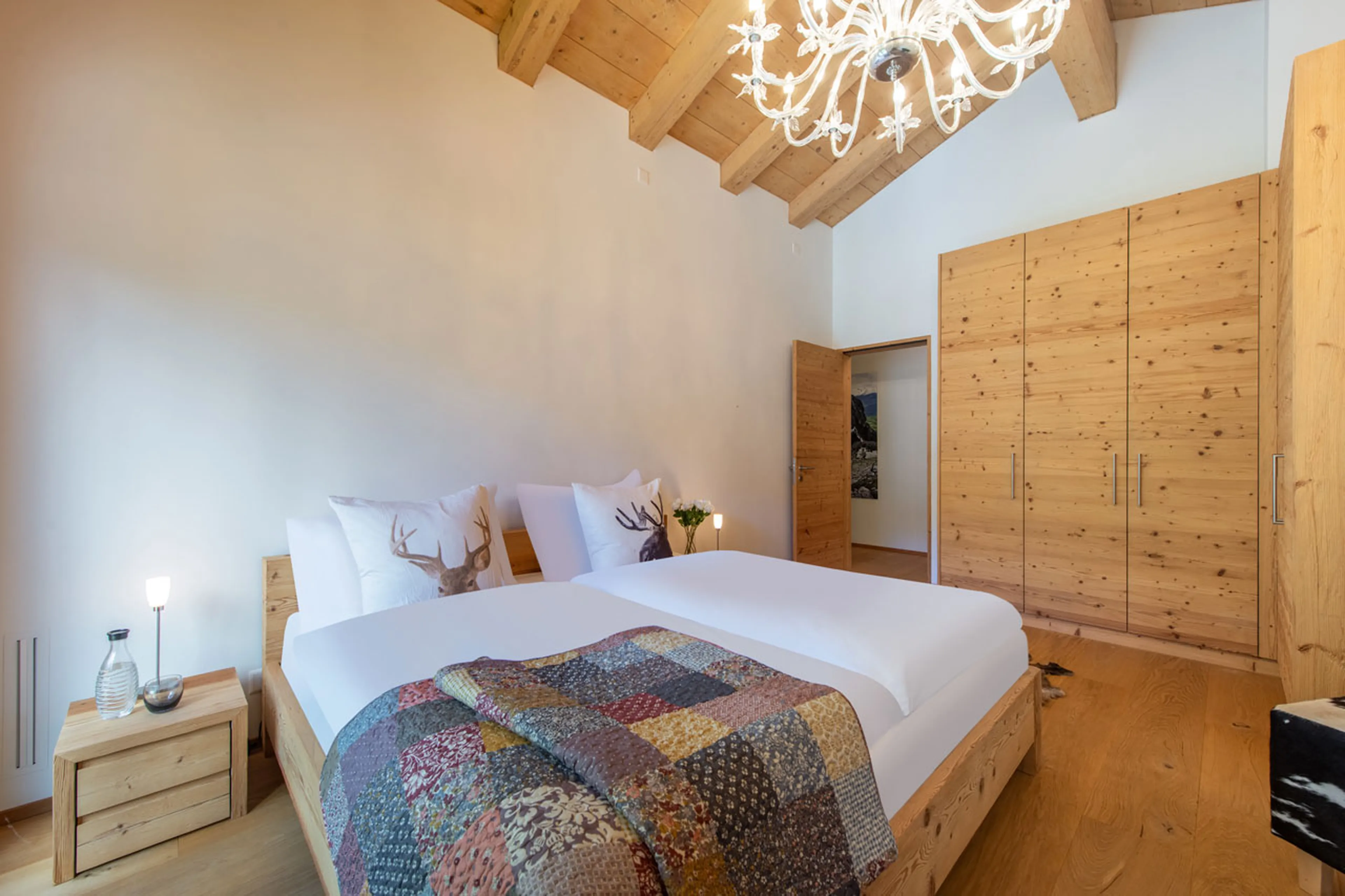 Bedroom three at Chalet Larch in Davos