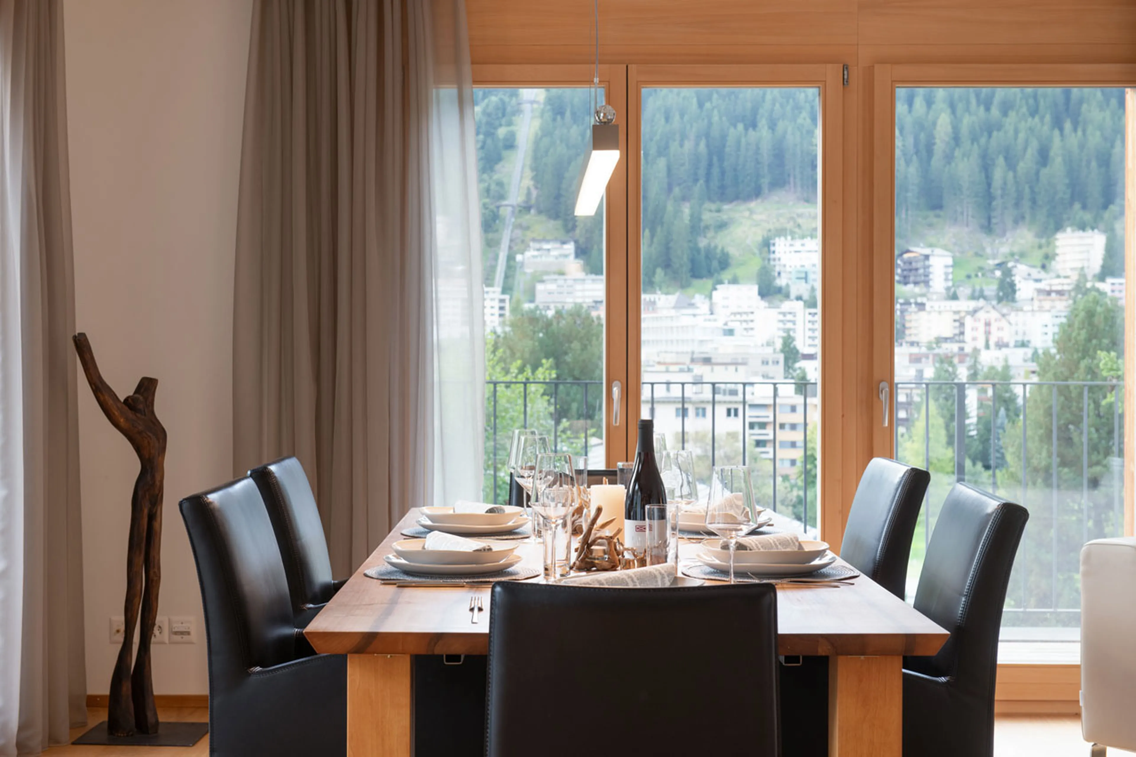 Dining table with views