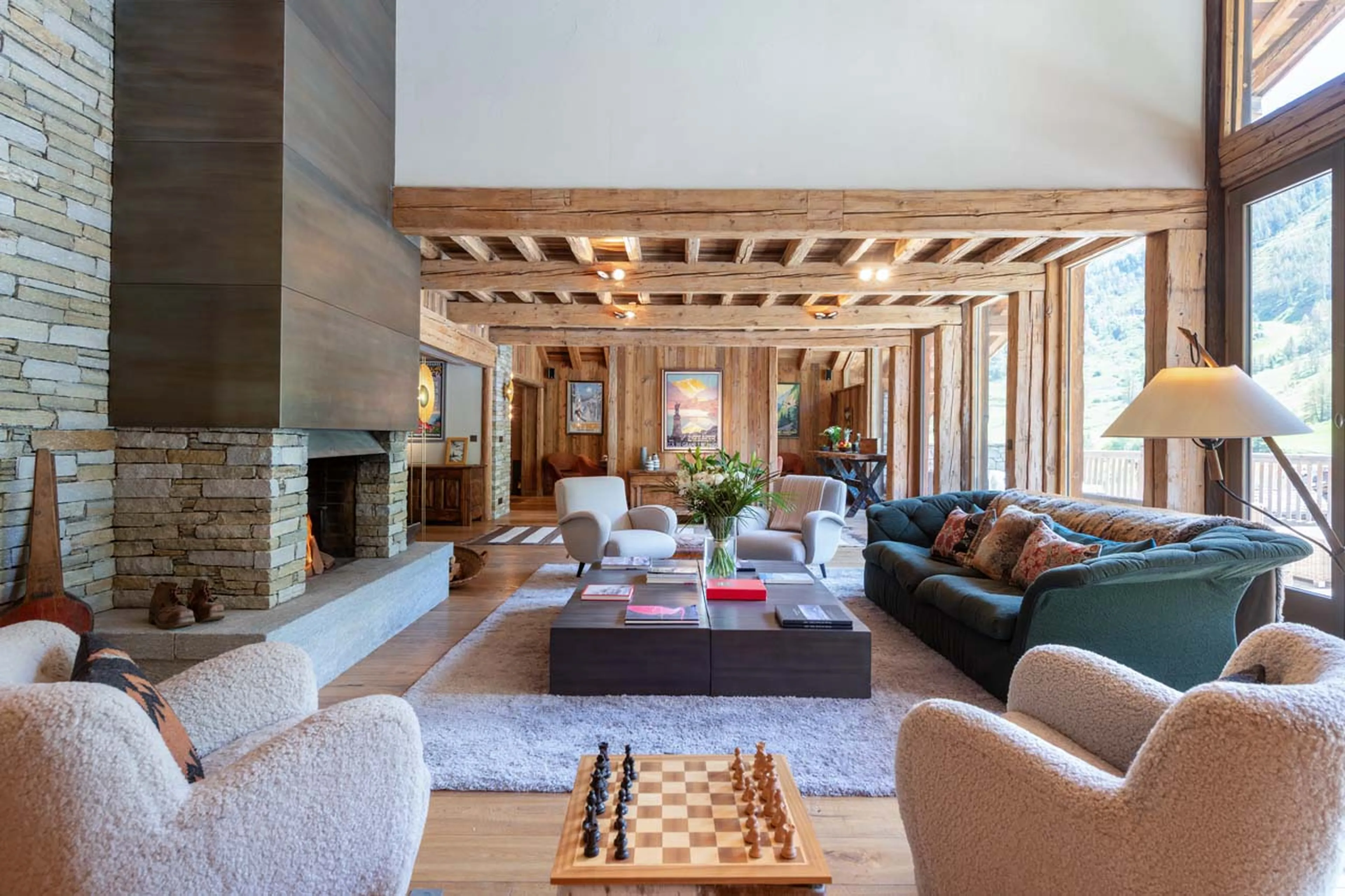 Spacious living area at Chalet Lashca in Val d'Isere
