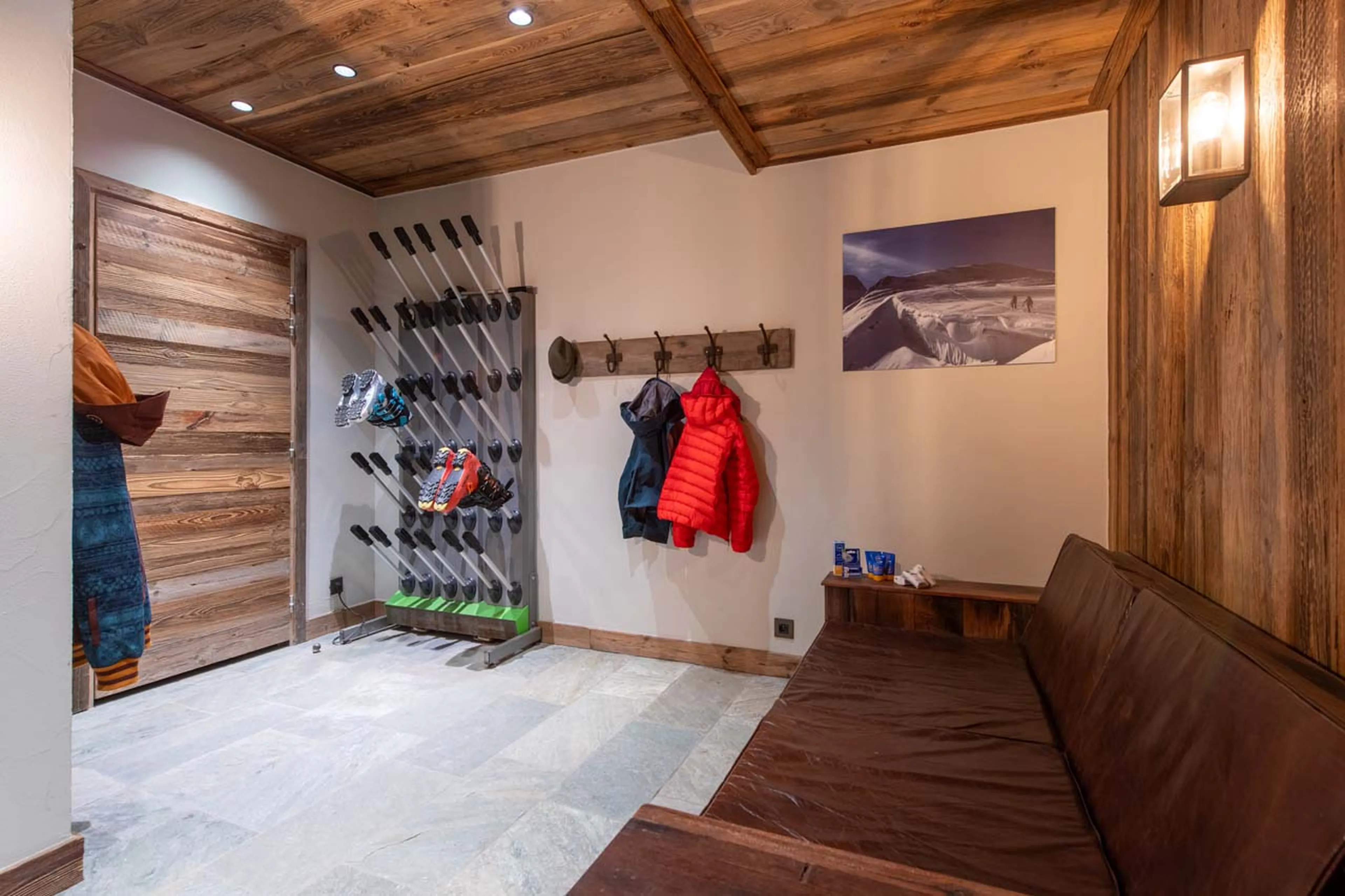Ski room at Chalet Lashca in Val d'Isere