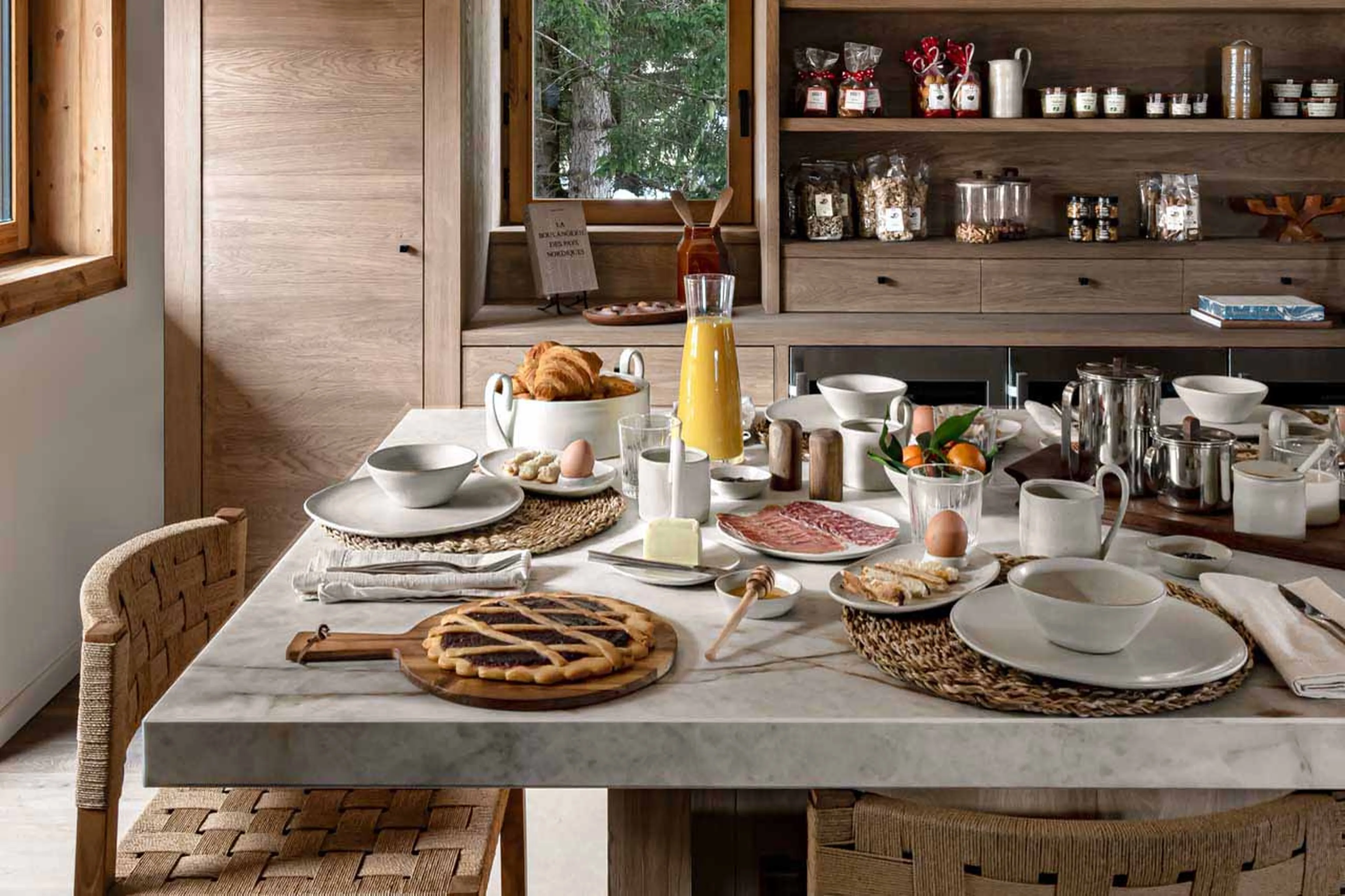 Breakfast table at Chalet Le 1550 in Courchevel 1550