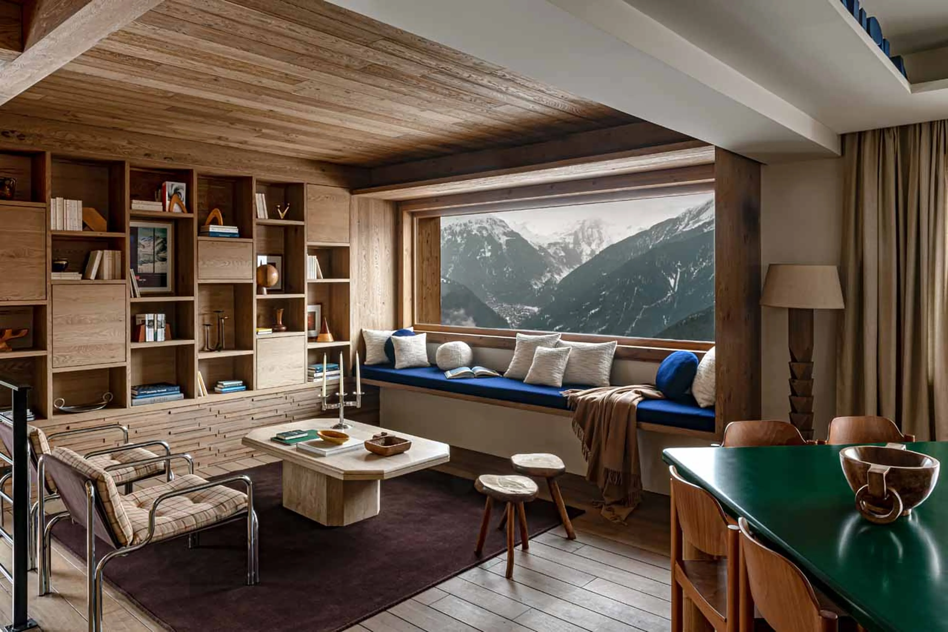 Reading corner and dining room at Chalet Le 1550 in Courchevel 1550