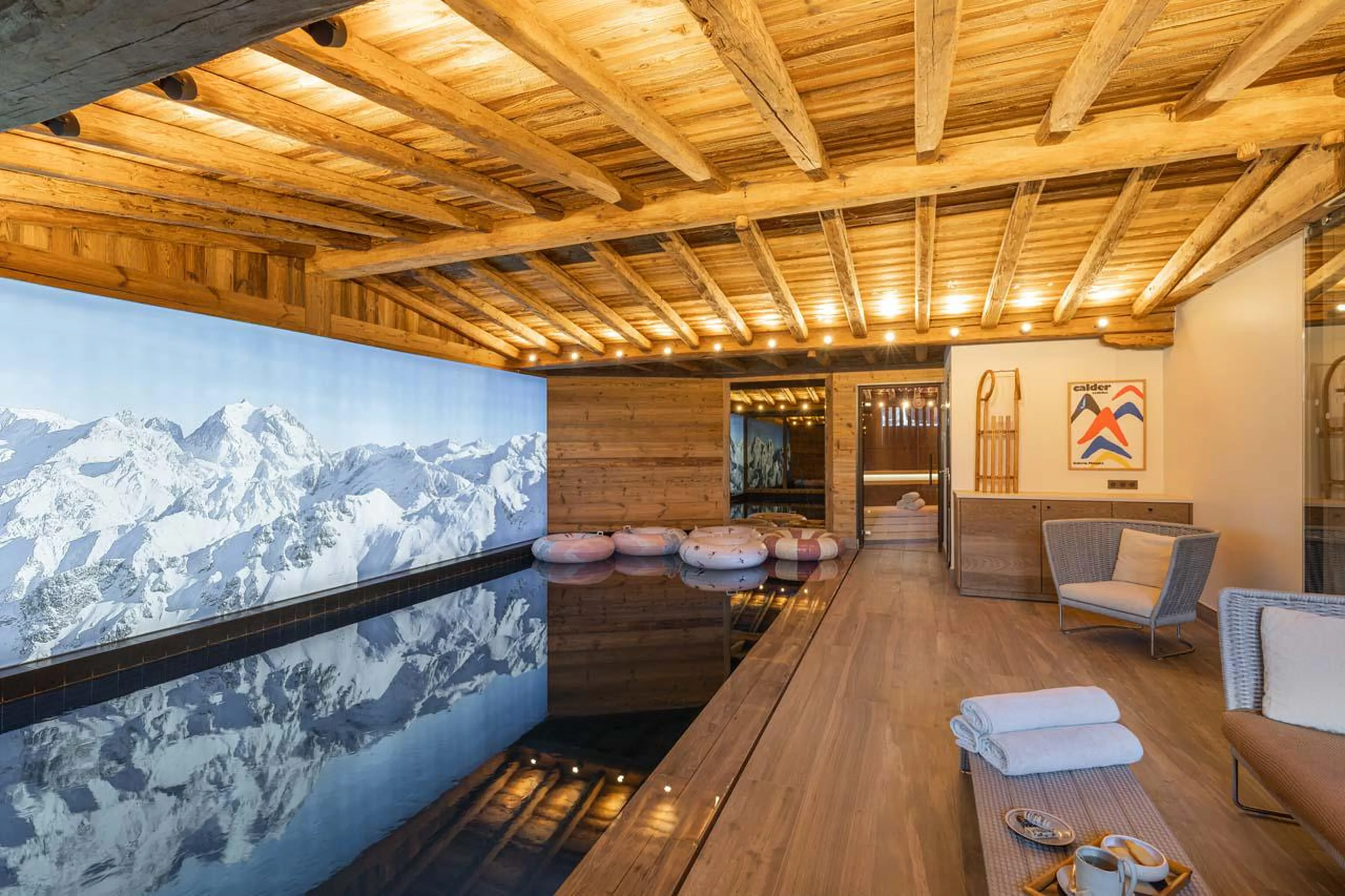 Indoor pool and spa at Chalet Le 1550