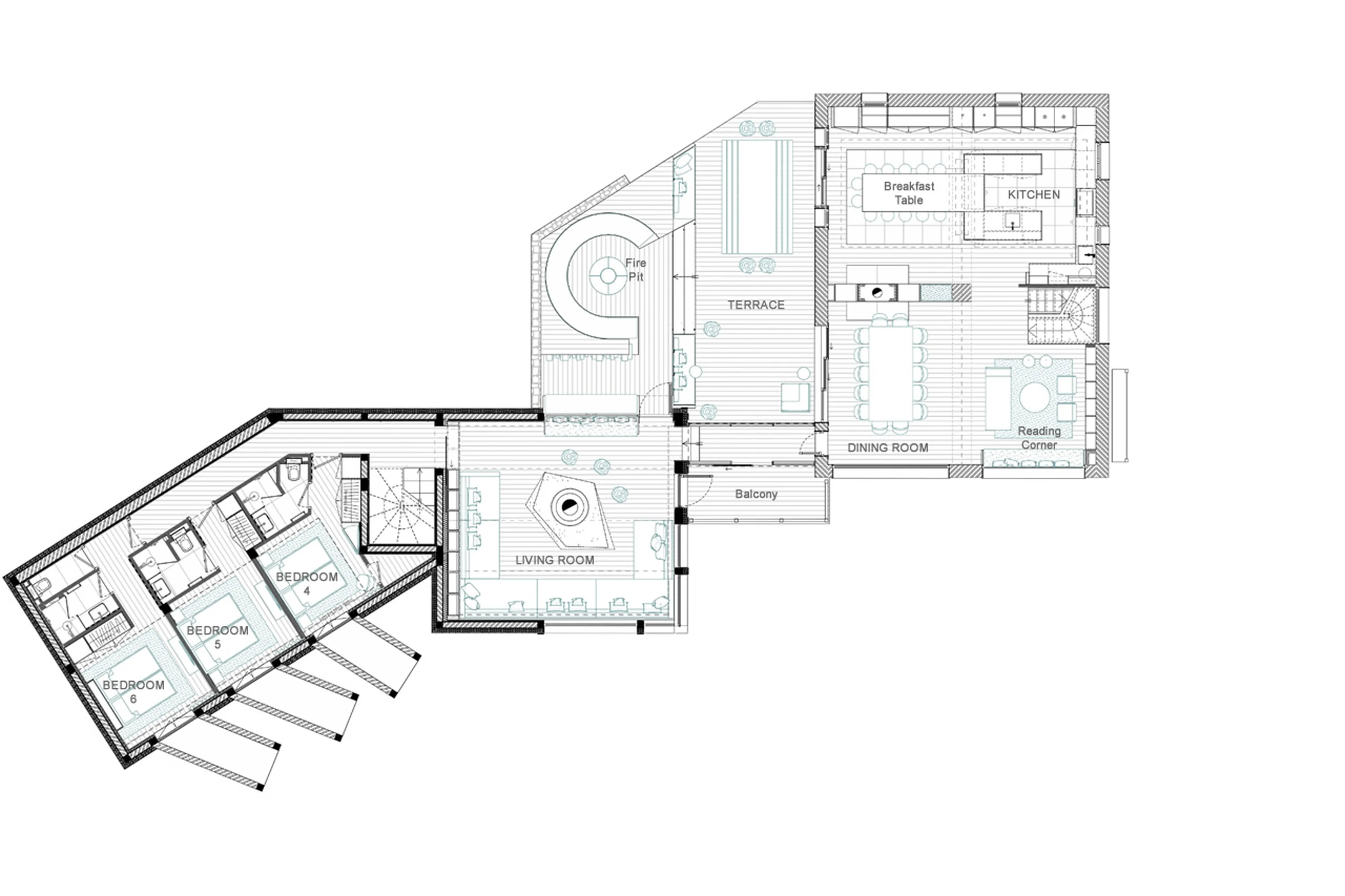 Level 0 floor plan of Chalet Le 1550 in Courchevel 1550
