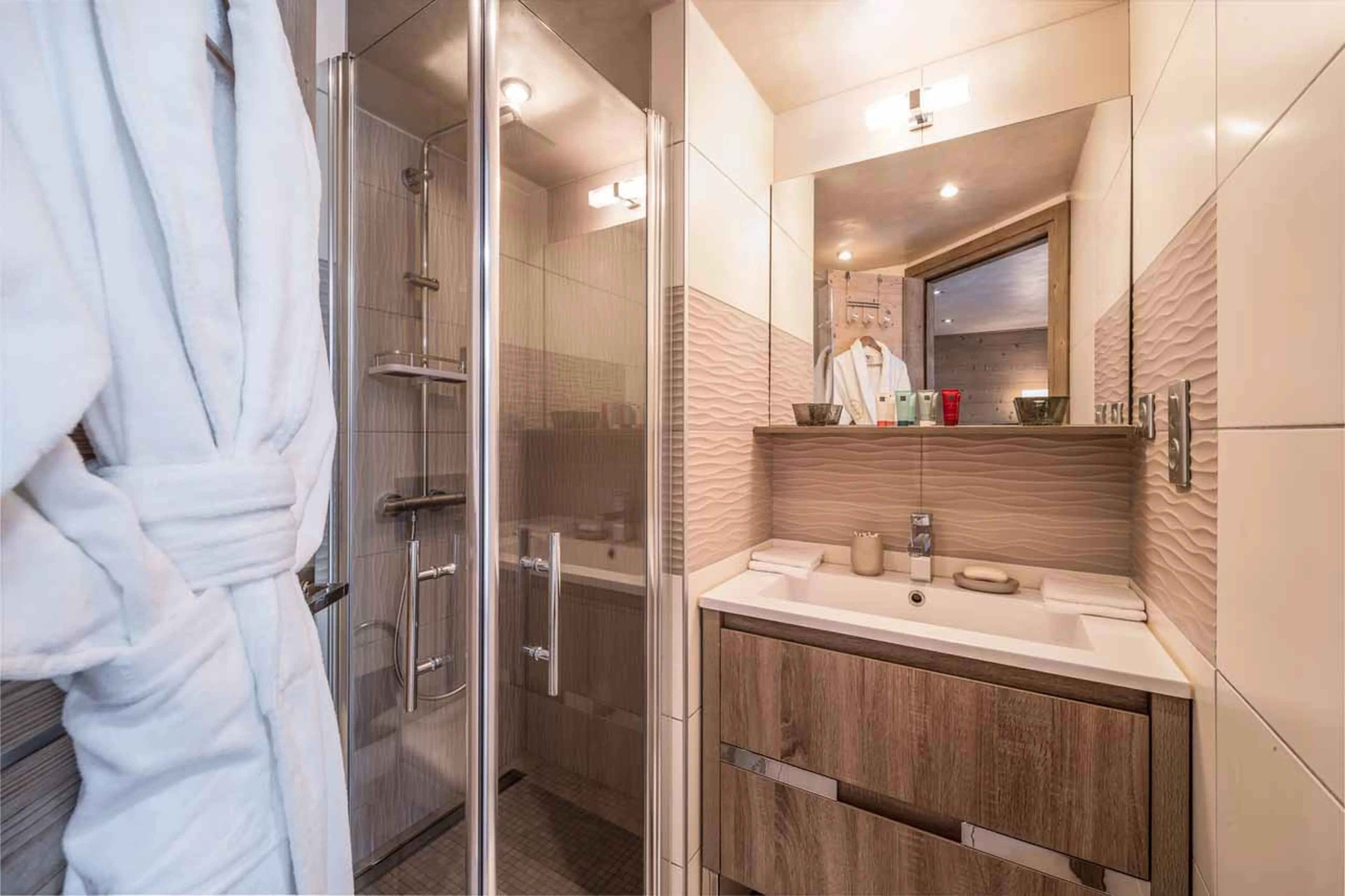 Shower room three at Chalet Le 1992 in Courchevel Le Praz