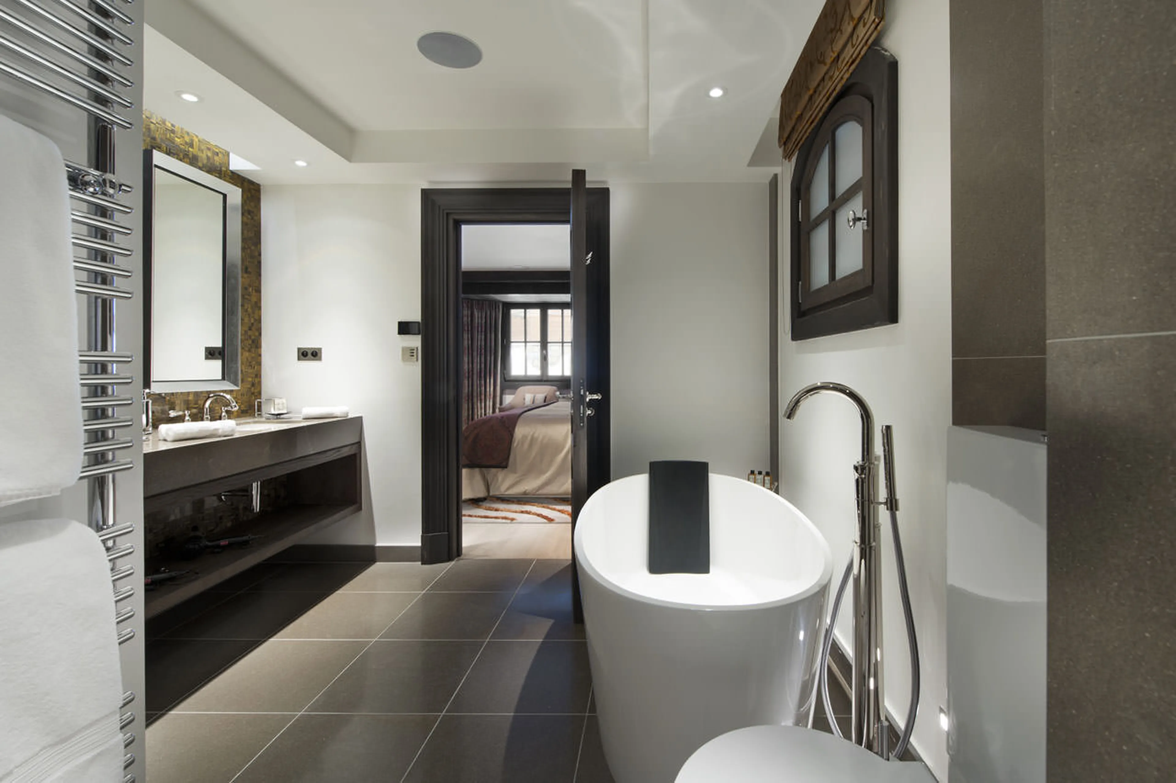 En suite bathroom in Chalet Le Coquelicot in Courchevel 1850