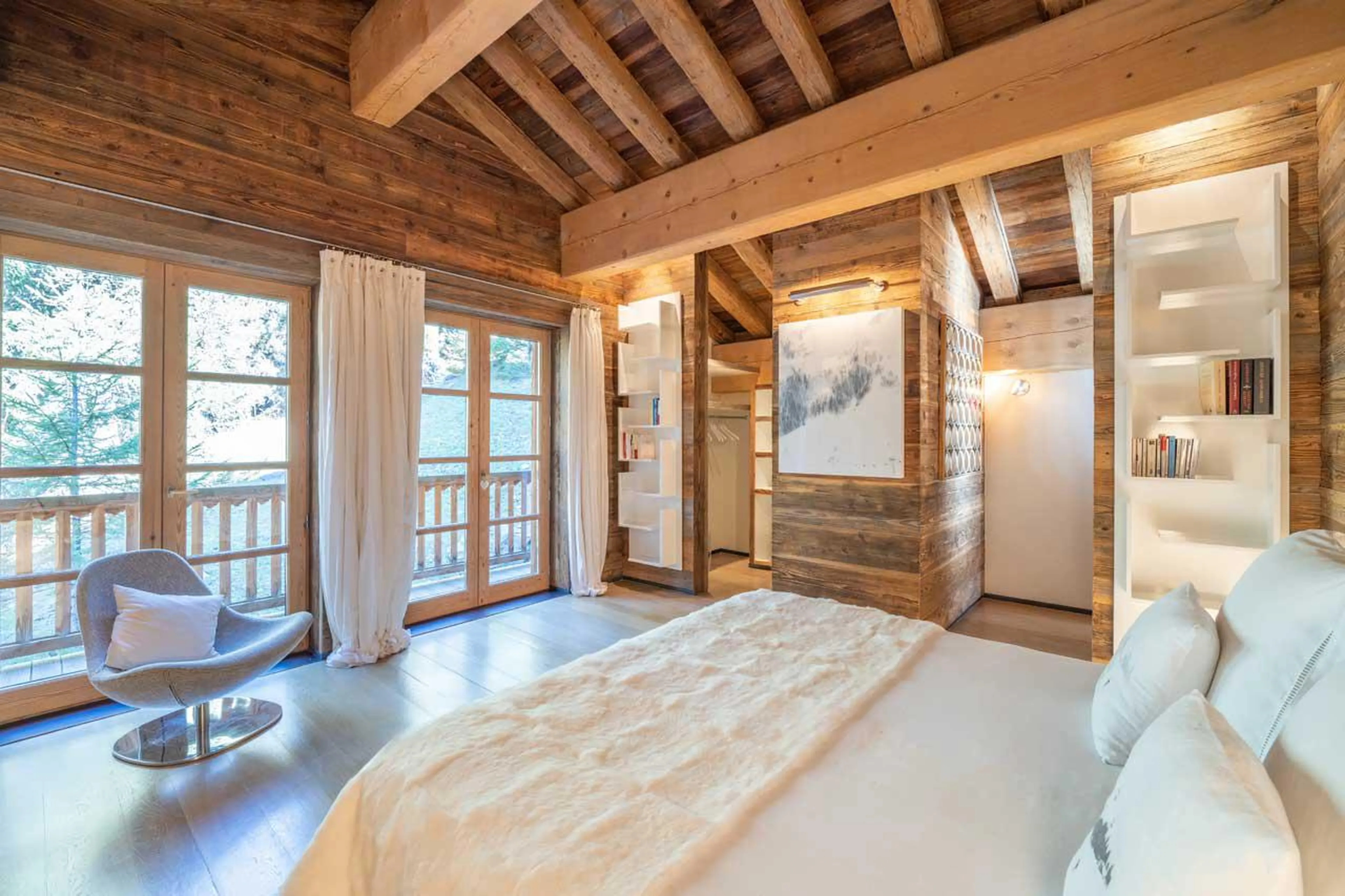 Double bedroom at Le Grand Cerf in Meribel