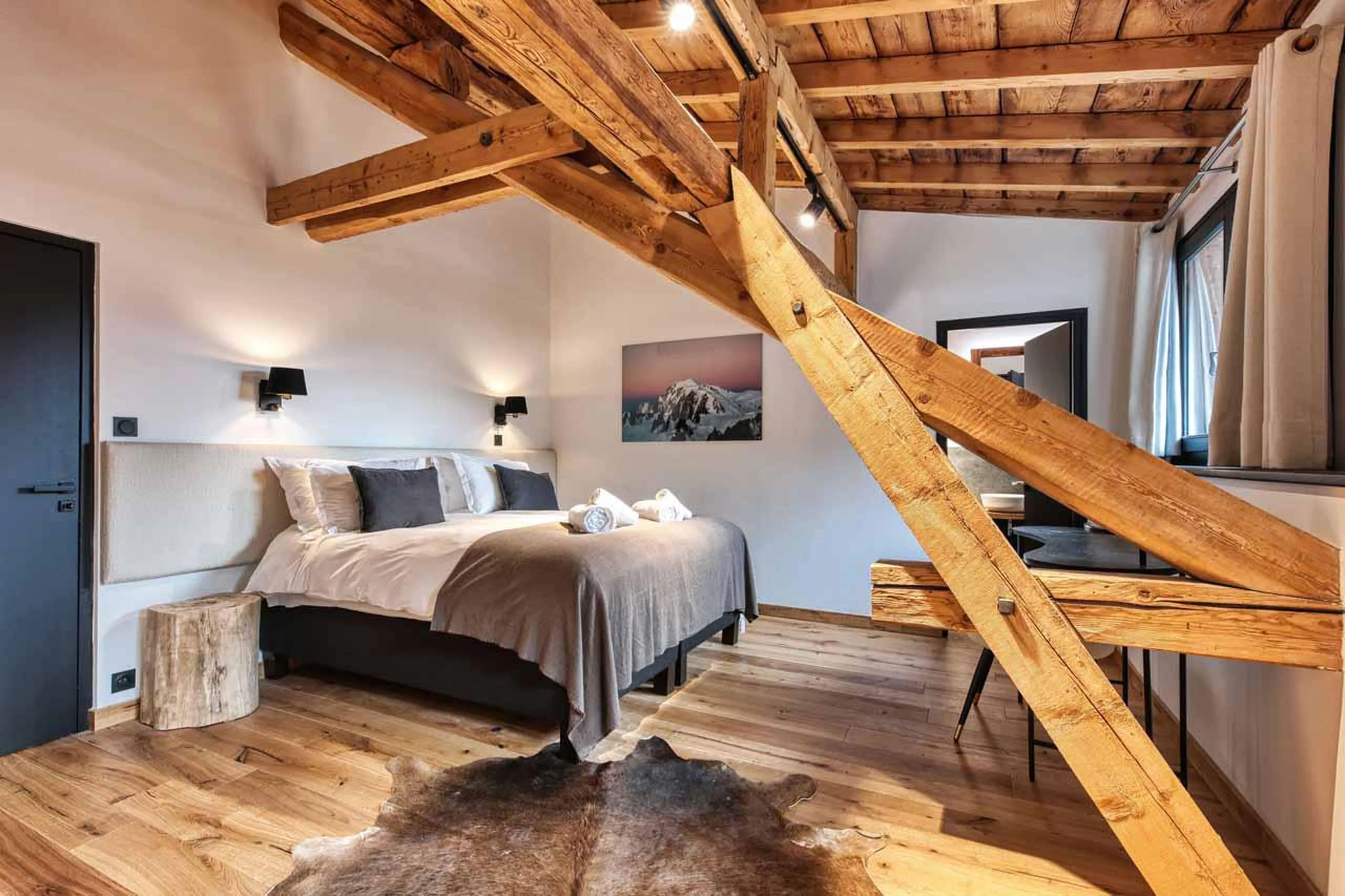 Bedroom at Chalet Le Marti in Chamonix