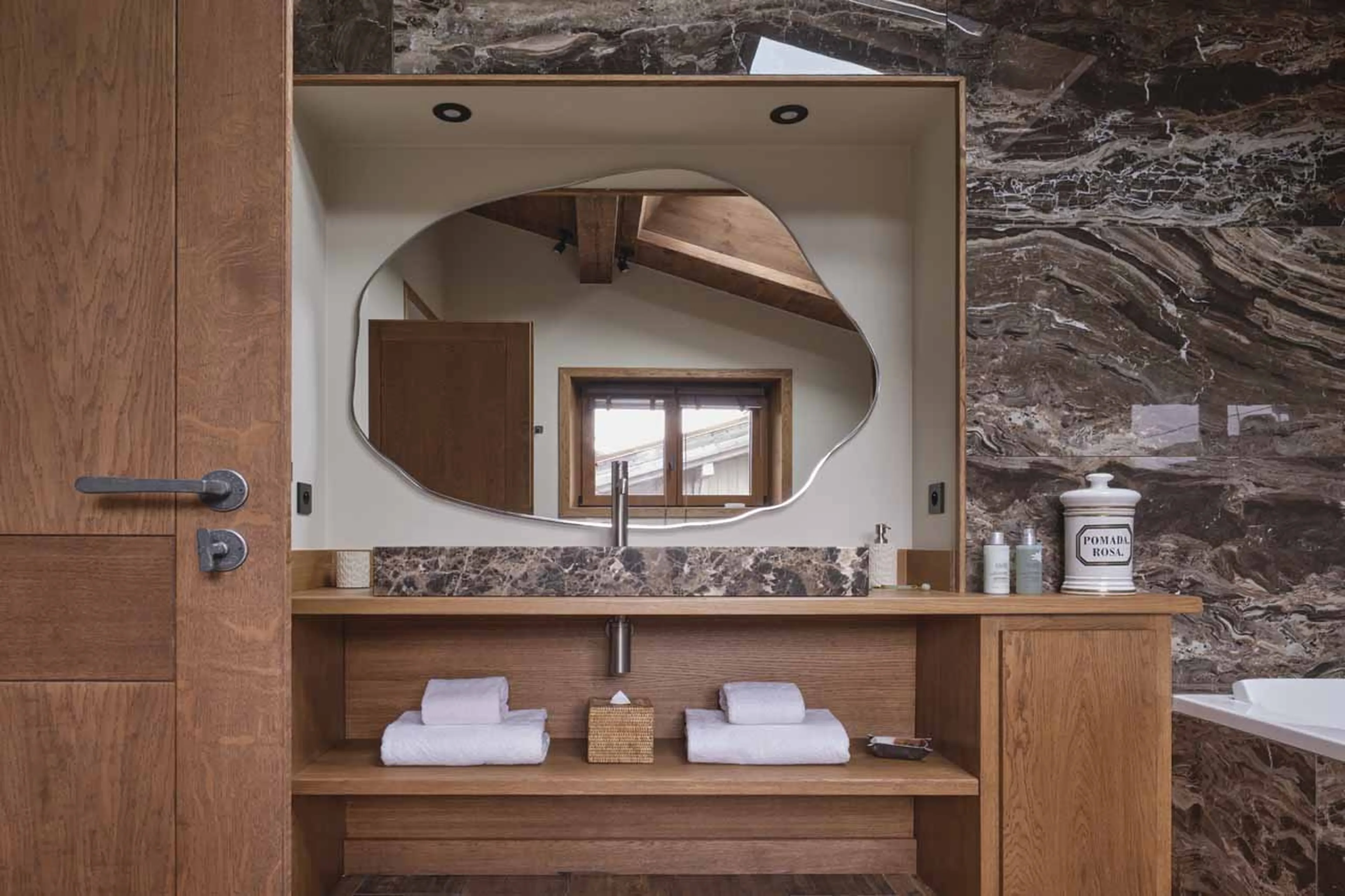 Bedroom 5 en-suite at Chalet Le Molitor in Megeve