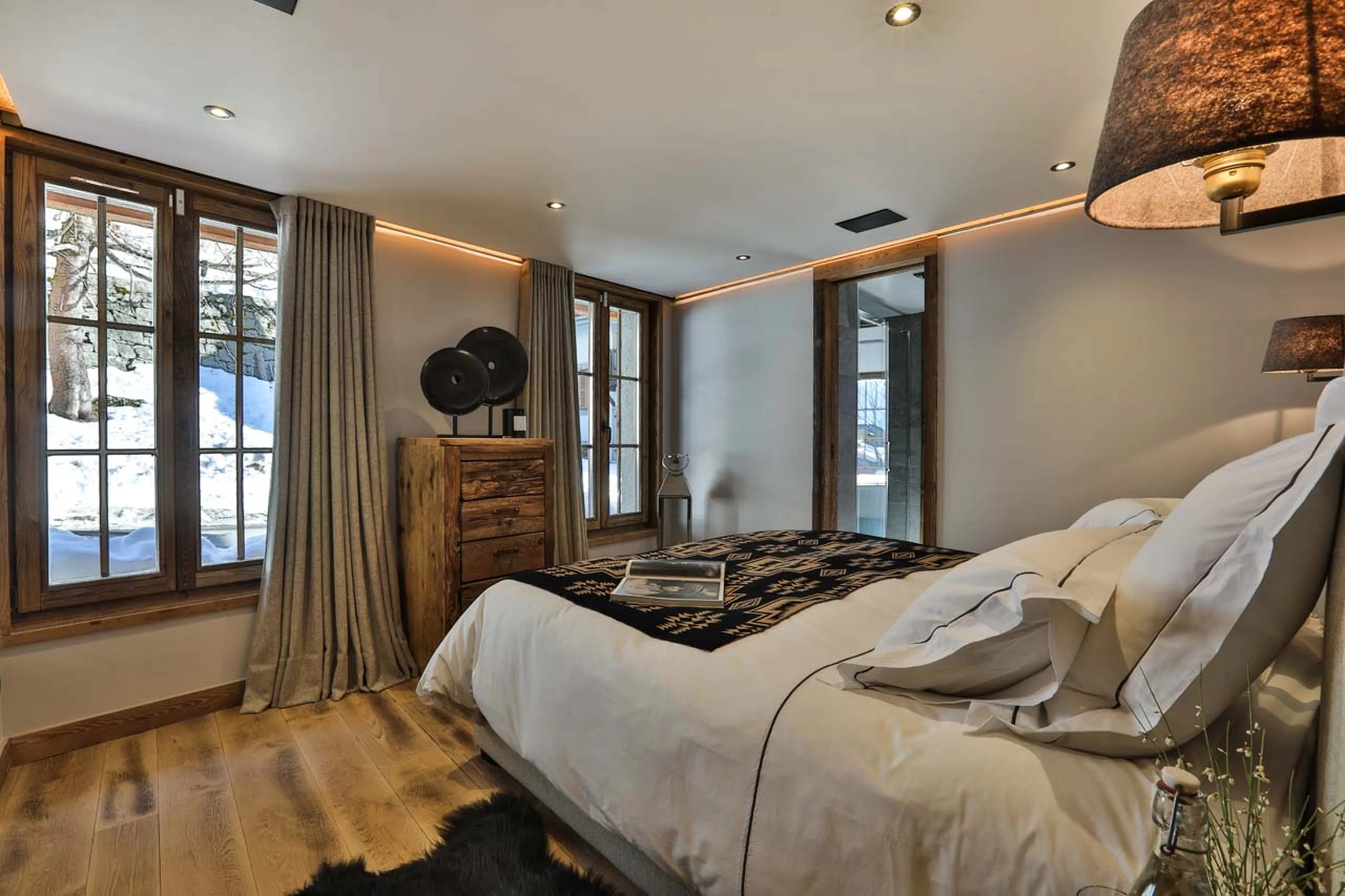 Double bedroom at Chalet Le Moulin on Chamonix