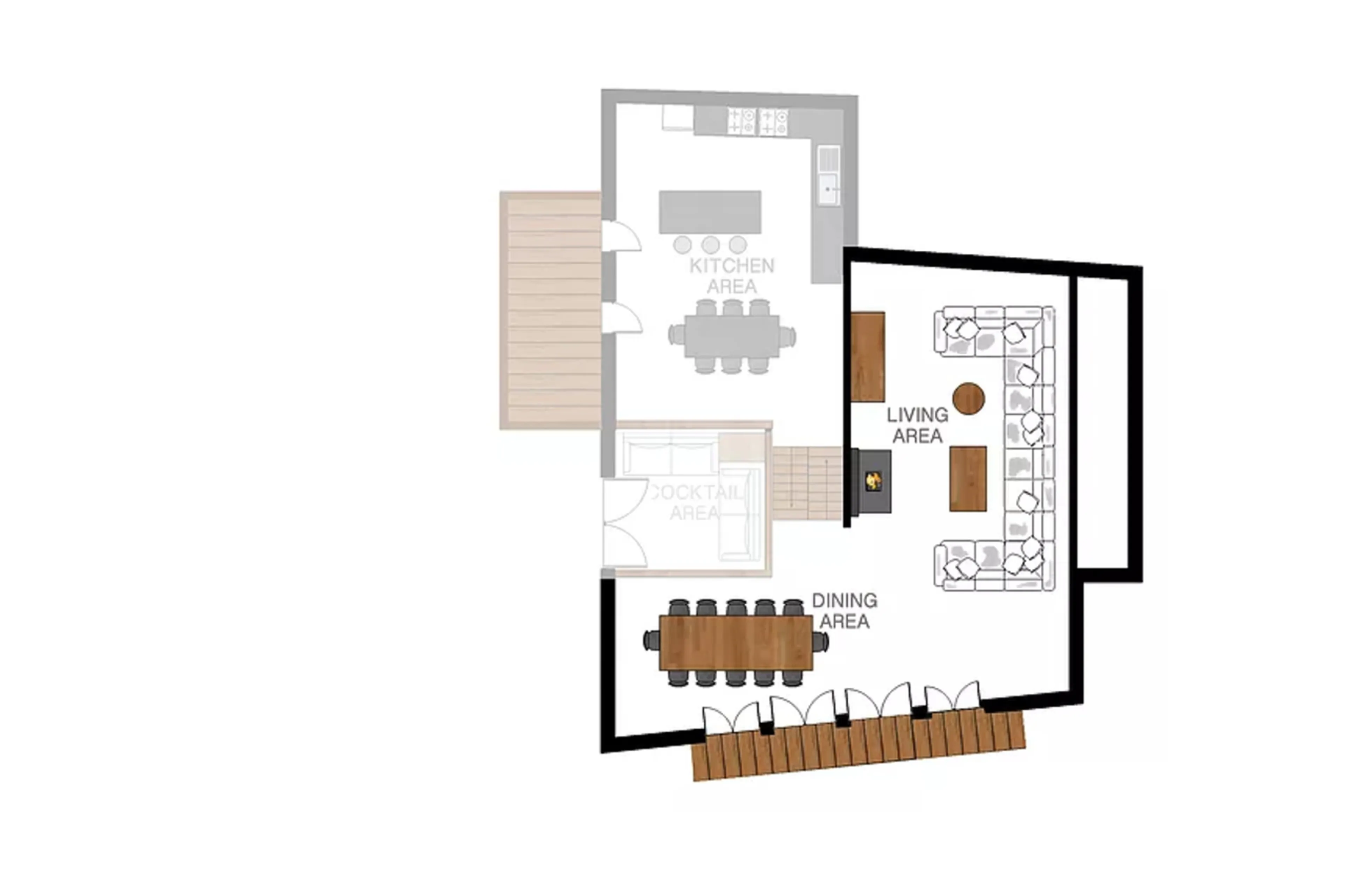 Level 3 floor plan of Chalet Le Moulin on Chamonix