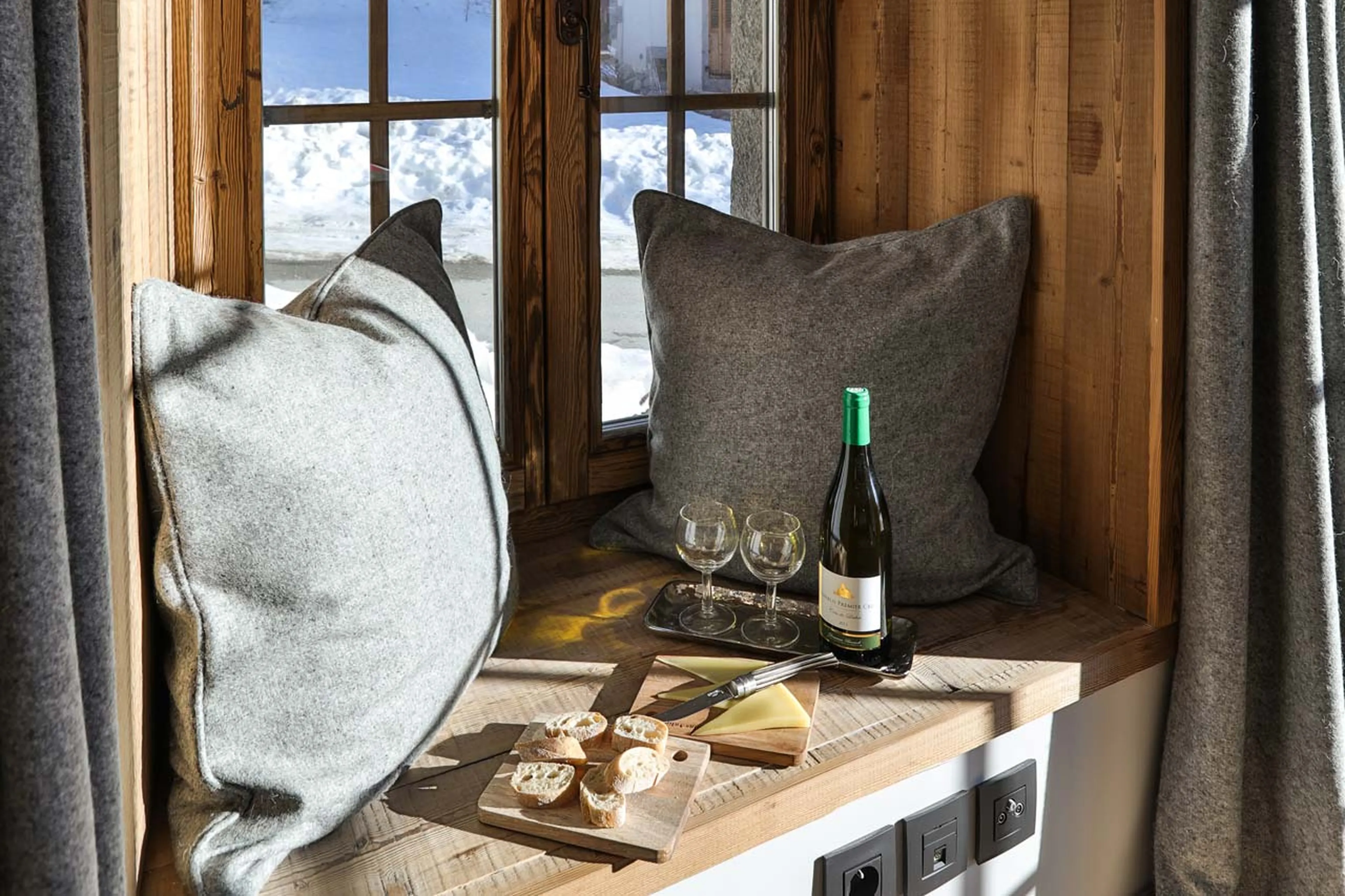 Window seat at Chalet Le Moulin on Chamonix