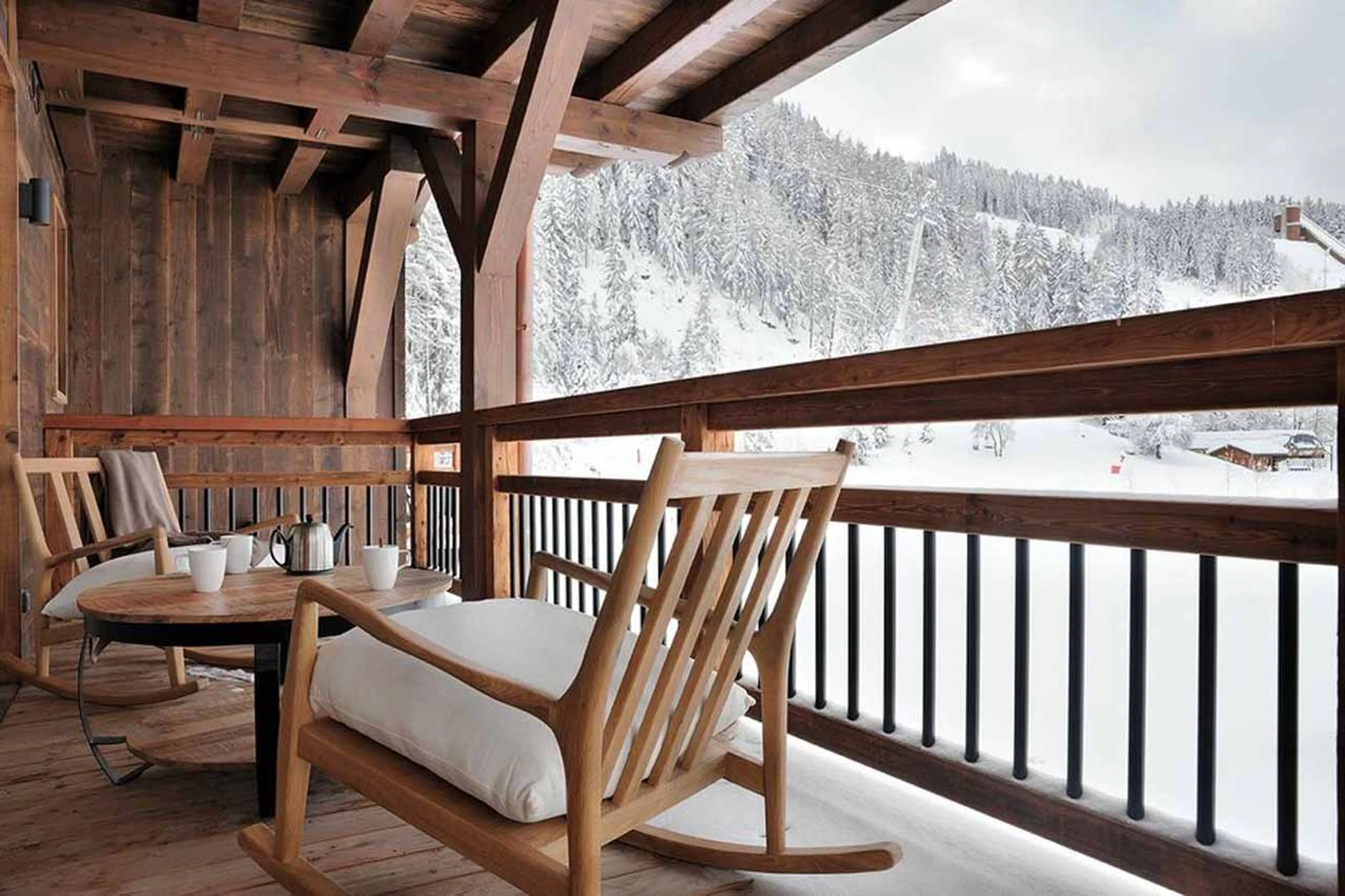 Balcony at Chalet Le Moulin in Courchevel Le Praz