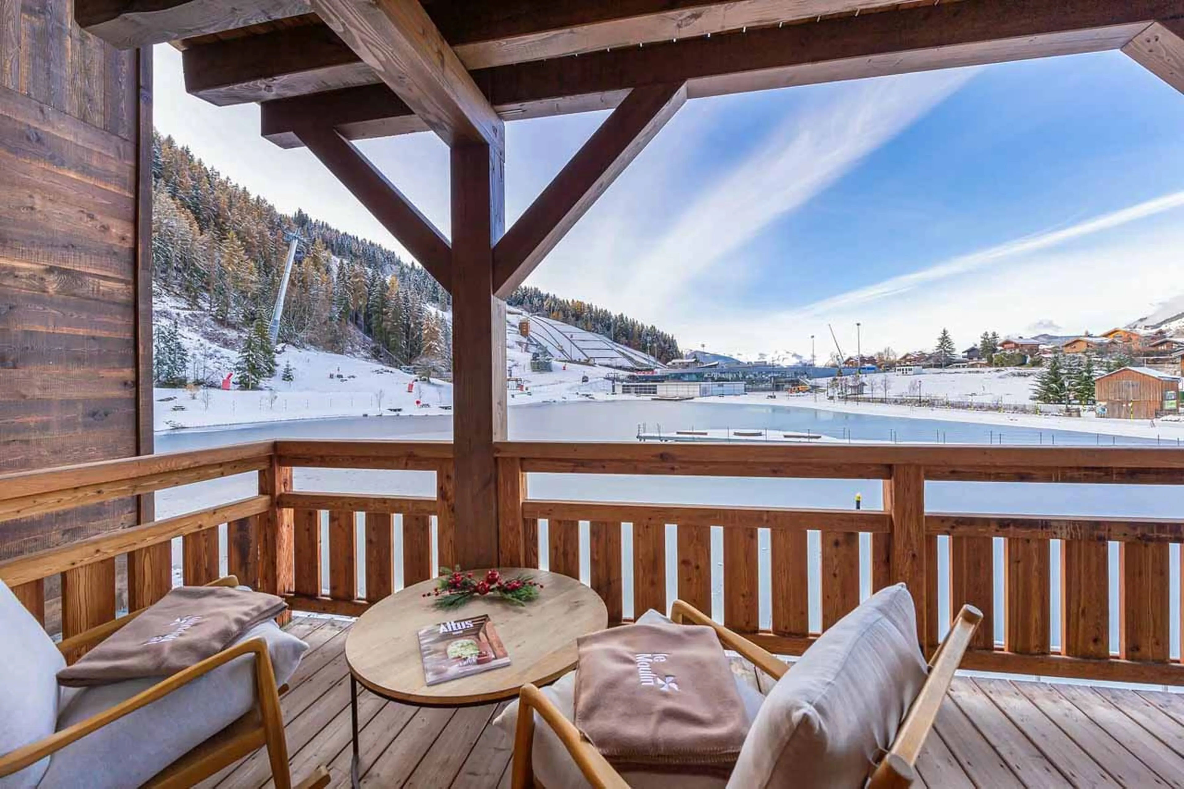 Balcony at Chalet Le Moulin in Courchevel Le Praz