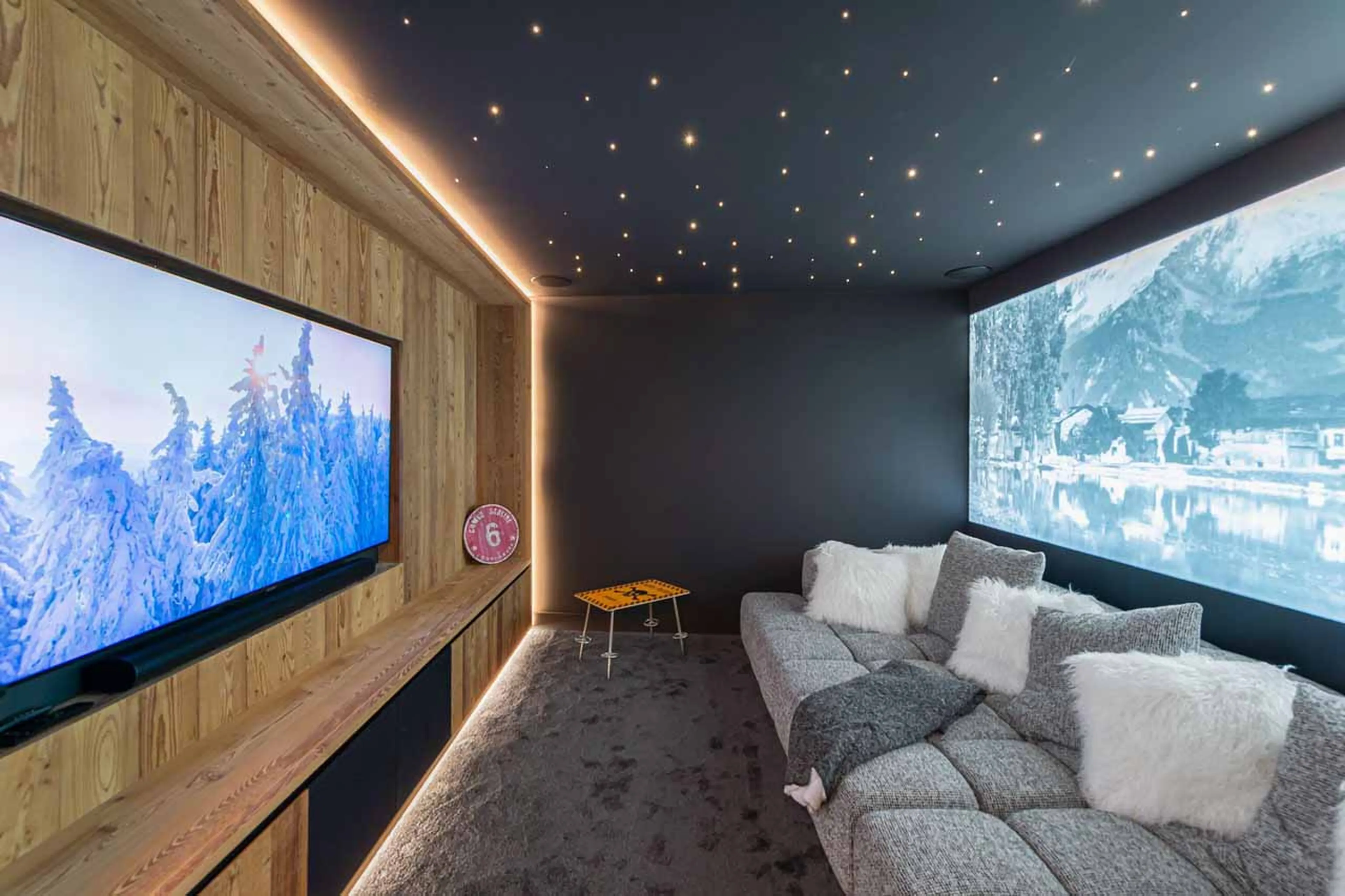 Cinema room at Chalet Le Moulin in Courchevel Le Praz