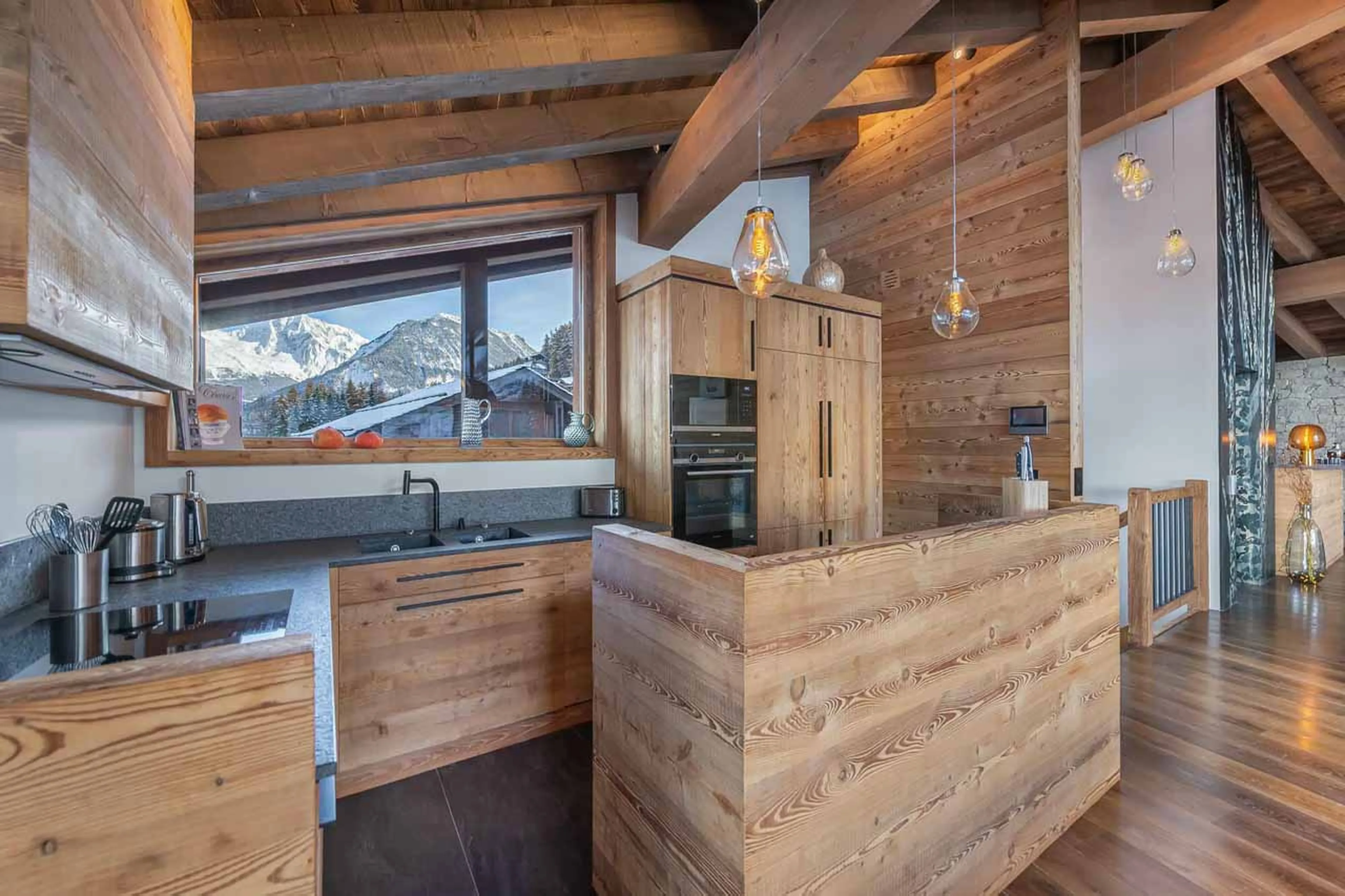 Kitchen at Chalet Le Moulin in Courchevel Le Praz