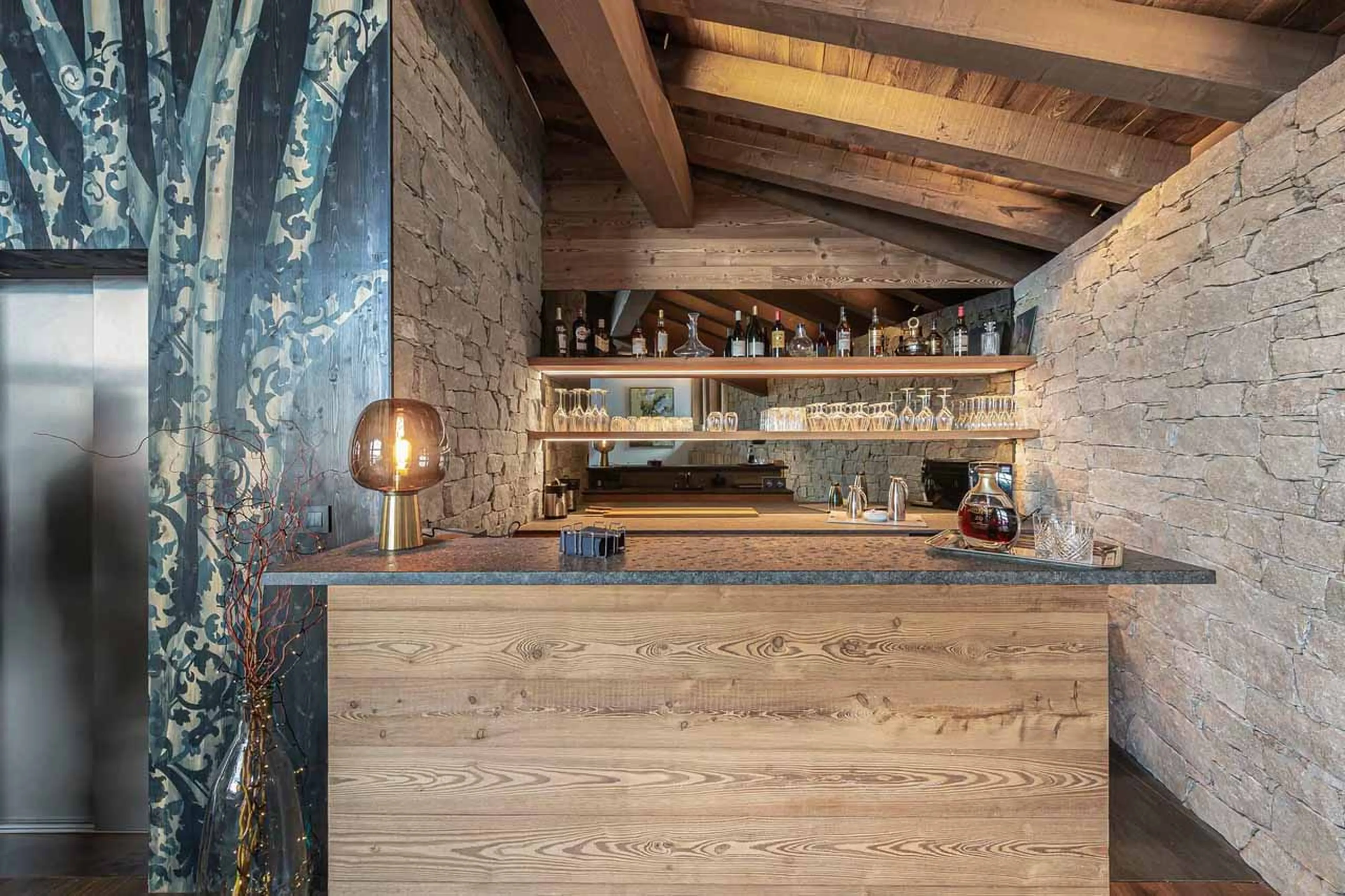 Bar at Chalet Le Moulin in Courchevel Le Praz