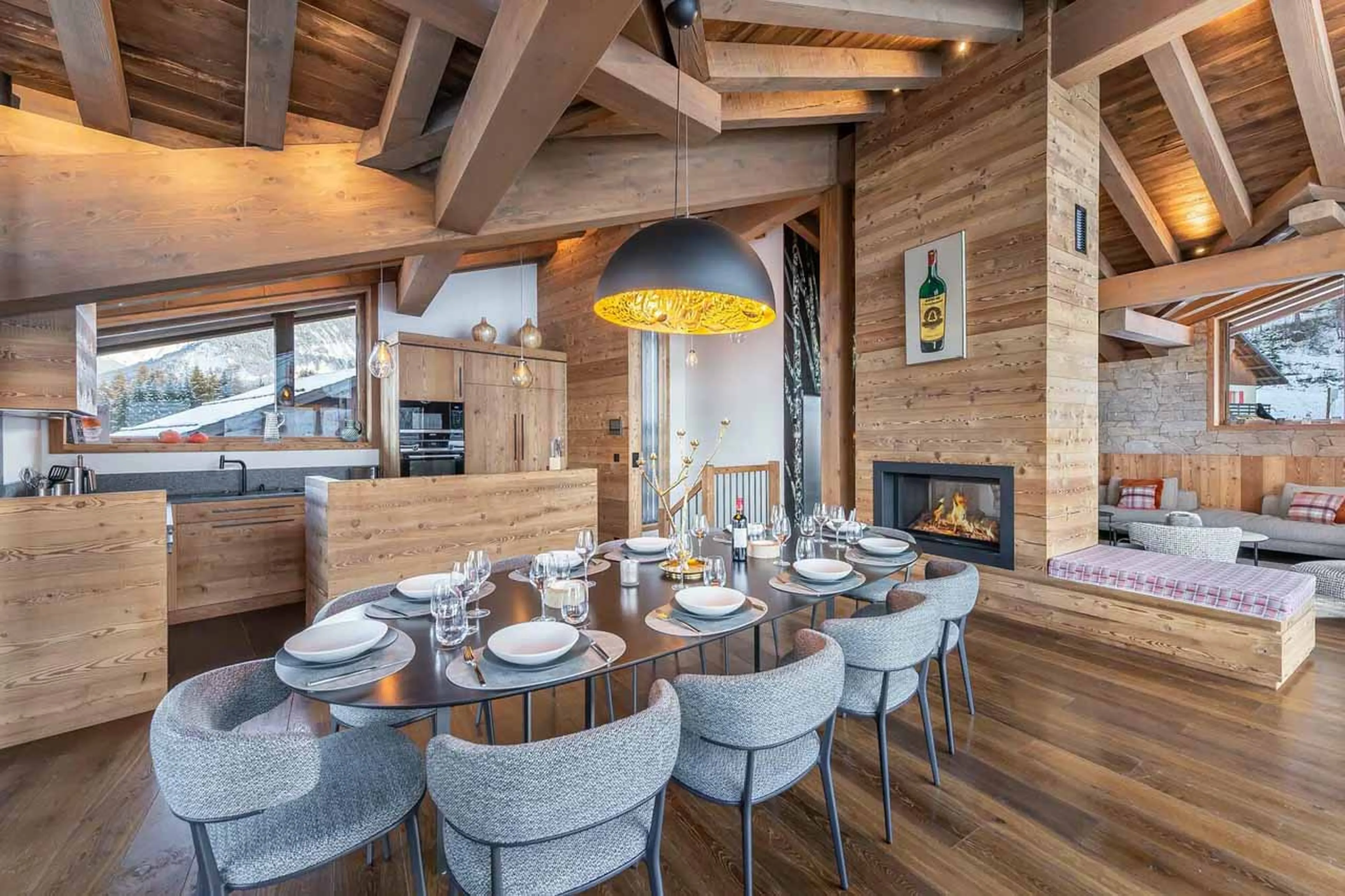 Dining area at Chalet Le Moulin in Courchevel Le Praz