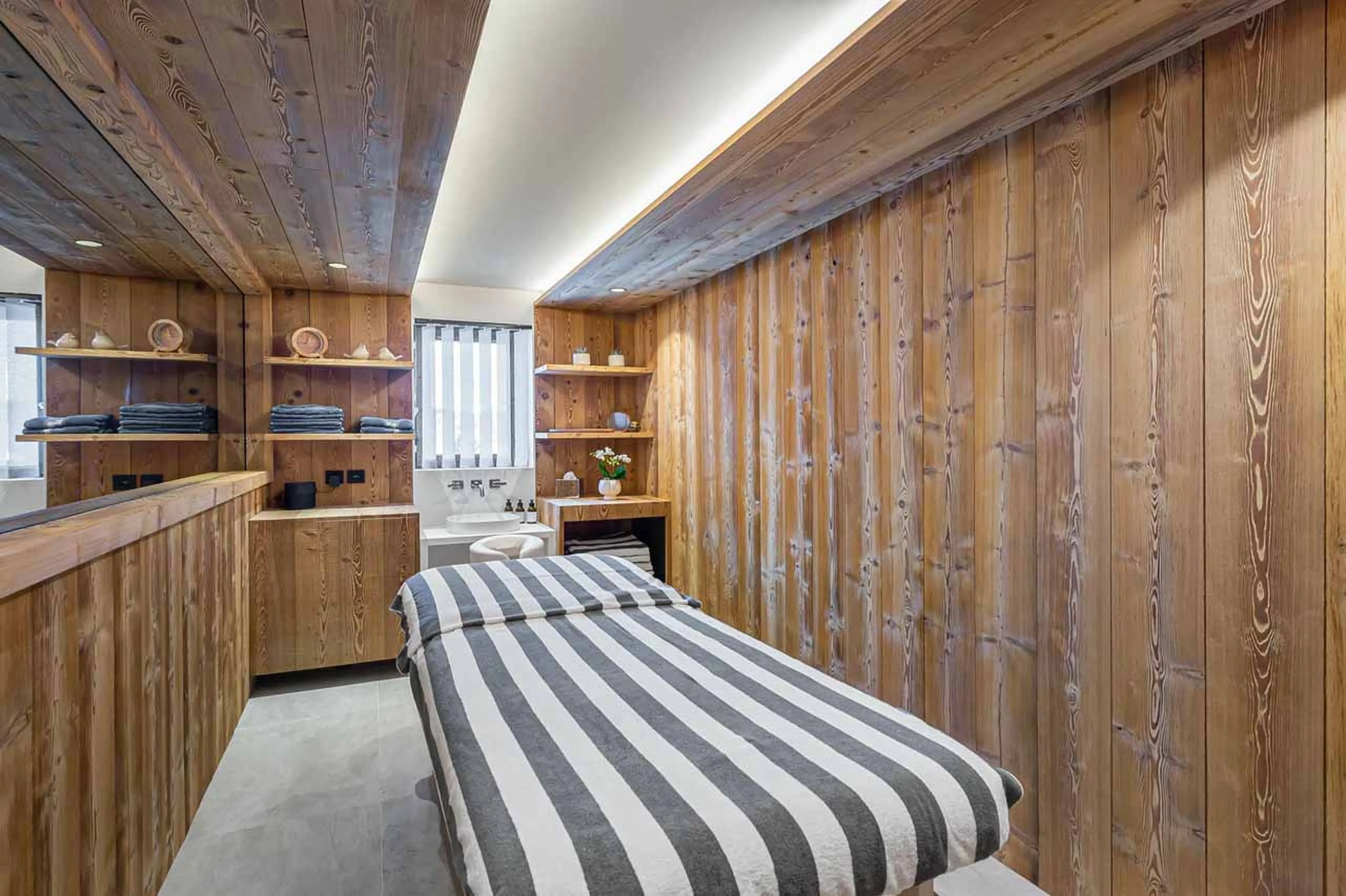 Massage room at Chalet Le Moulin in Courchevel Le Praz