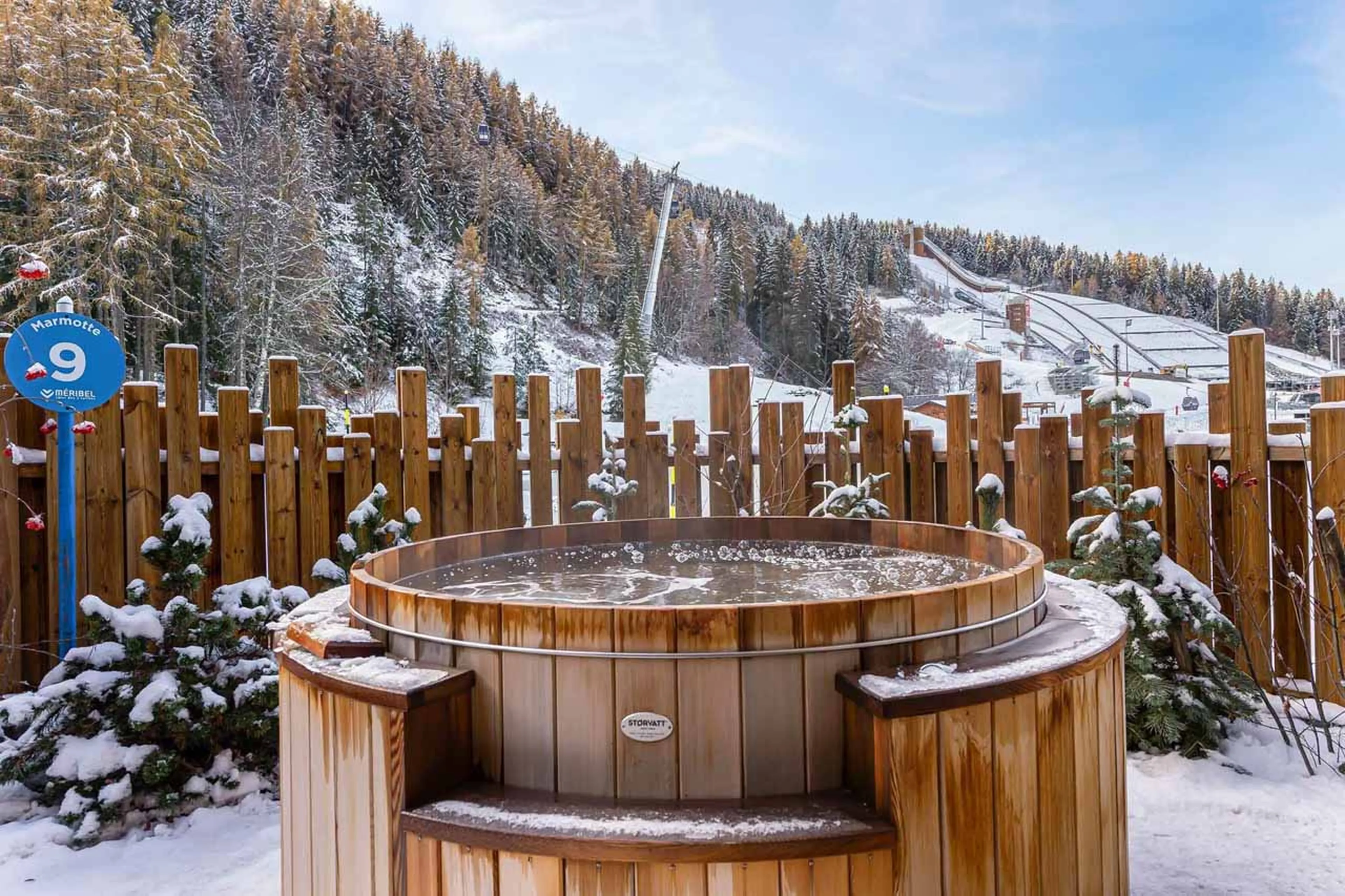 Hot tub at Chalet Le Moulin in Courchevel Le Praz