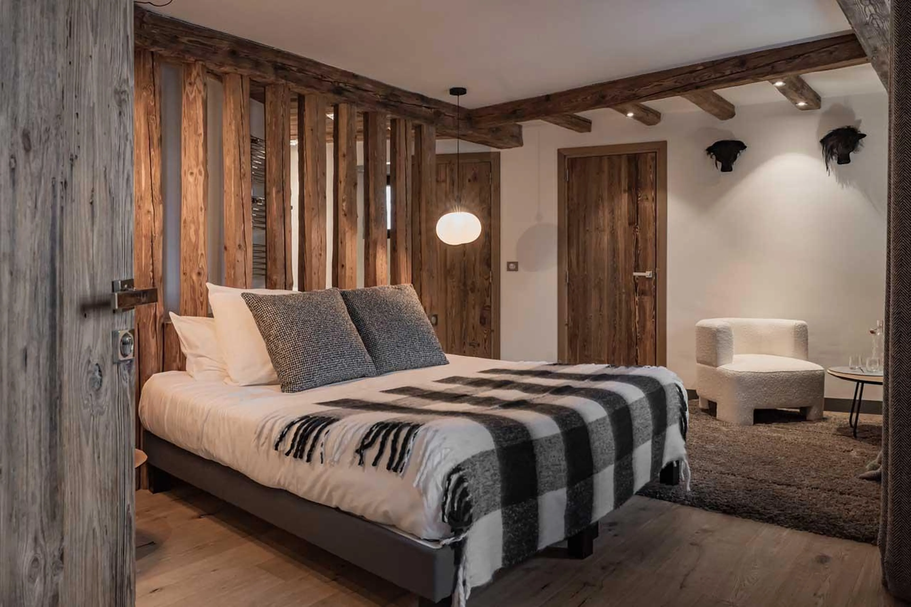 Bedroom three at Chalet Le Papillon in Val d'Isere