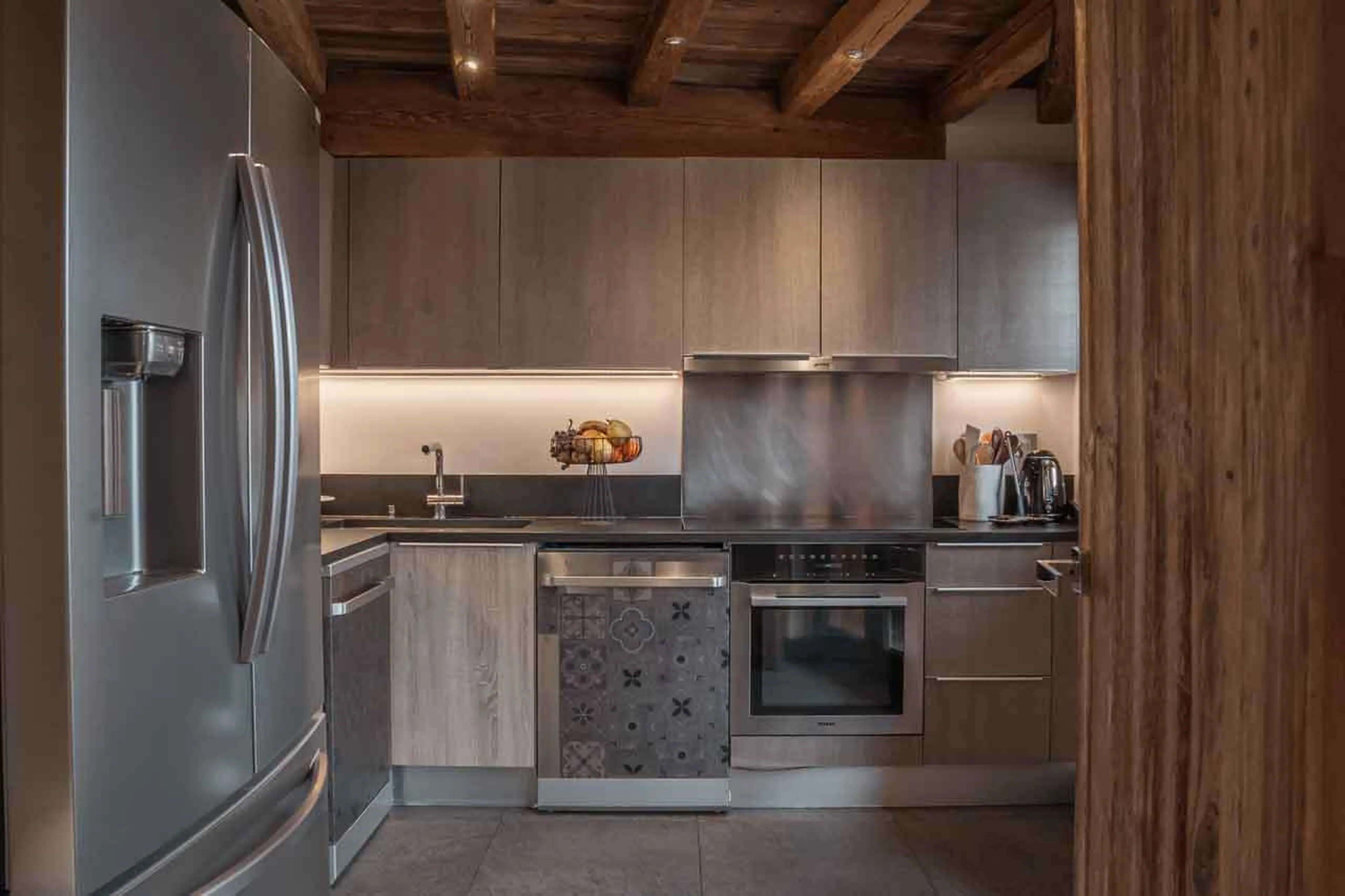 Kitchen at Chalet Le Papillon in Val d'Isere