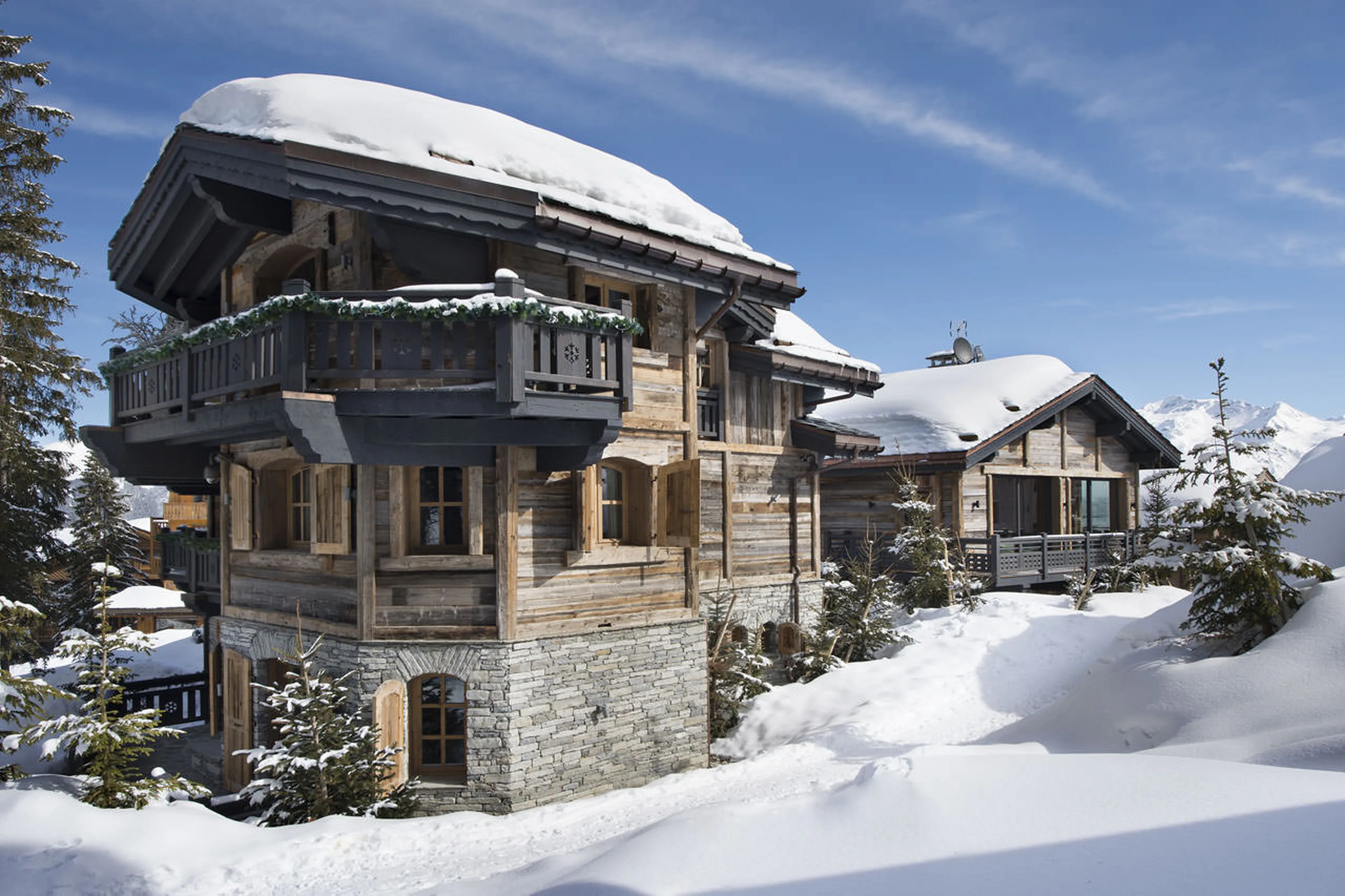 Exterior view of Chalet Le Petit Chateau in Courchevel 1850
