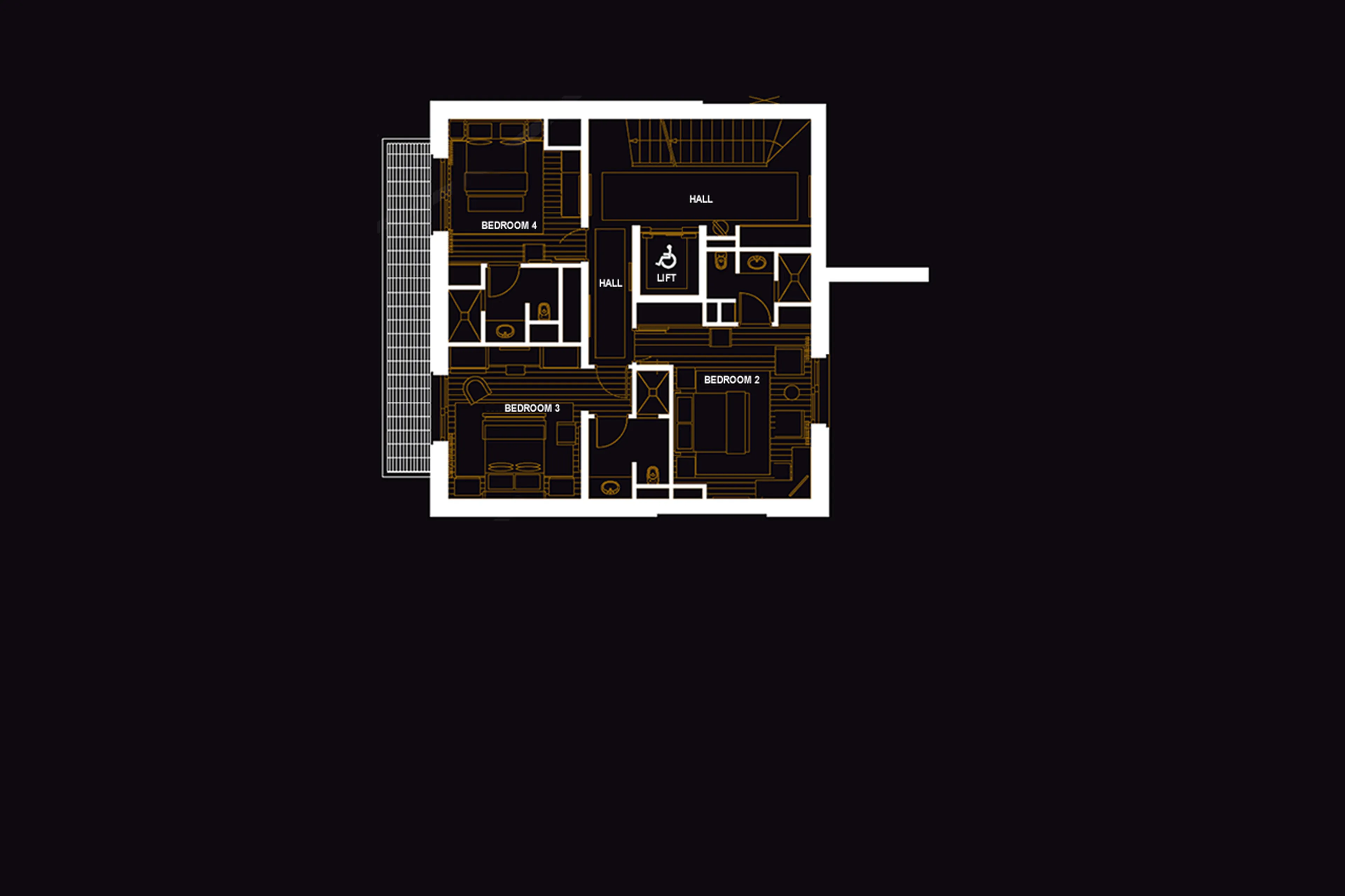 Level 0 floor plan of Chalet Le Petit Palais in Courchevel 1850