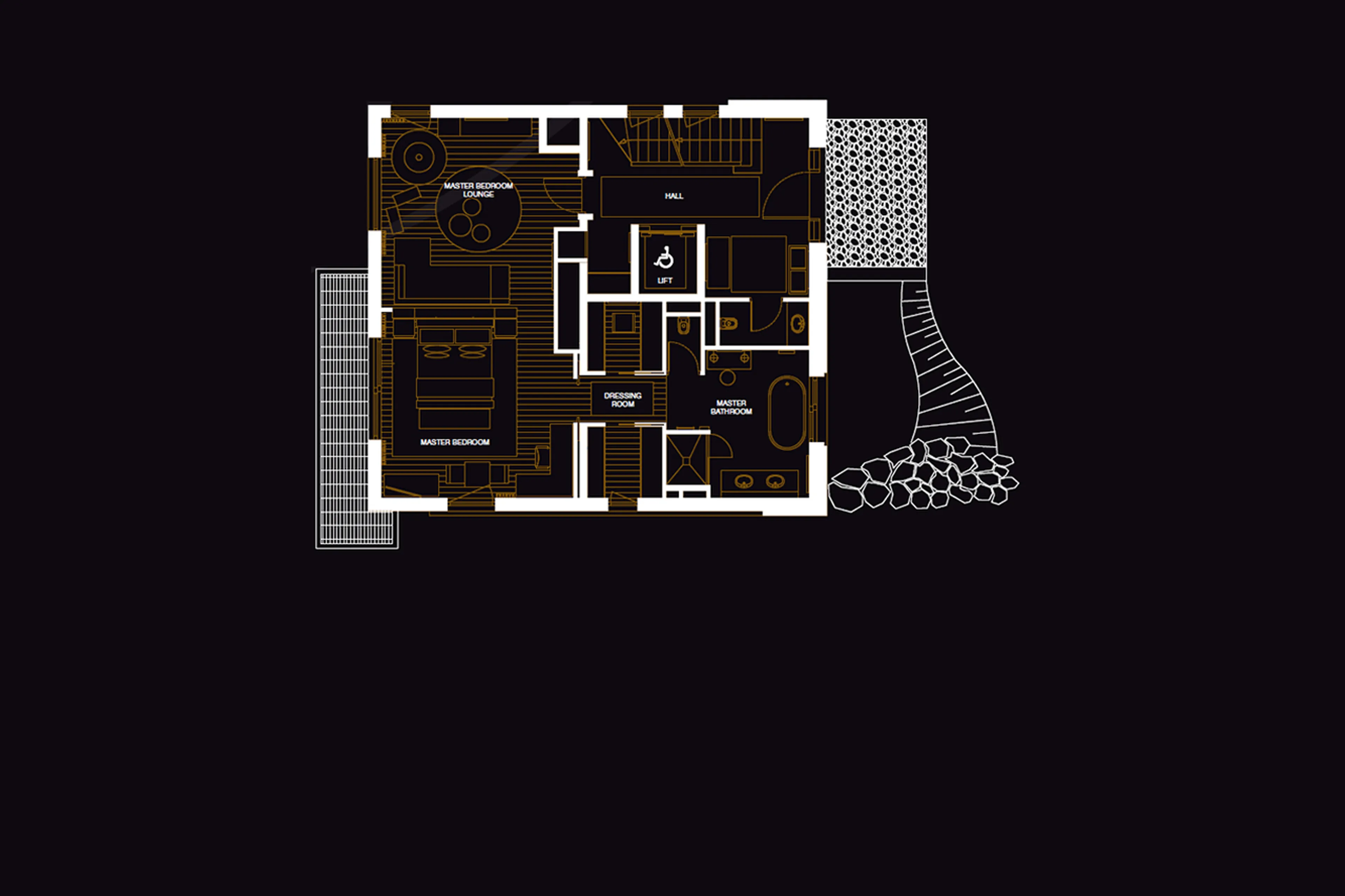 Level 1 floor plan of Chalet Le Petit Palais in Courchevel 1850