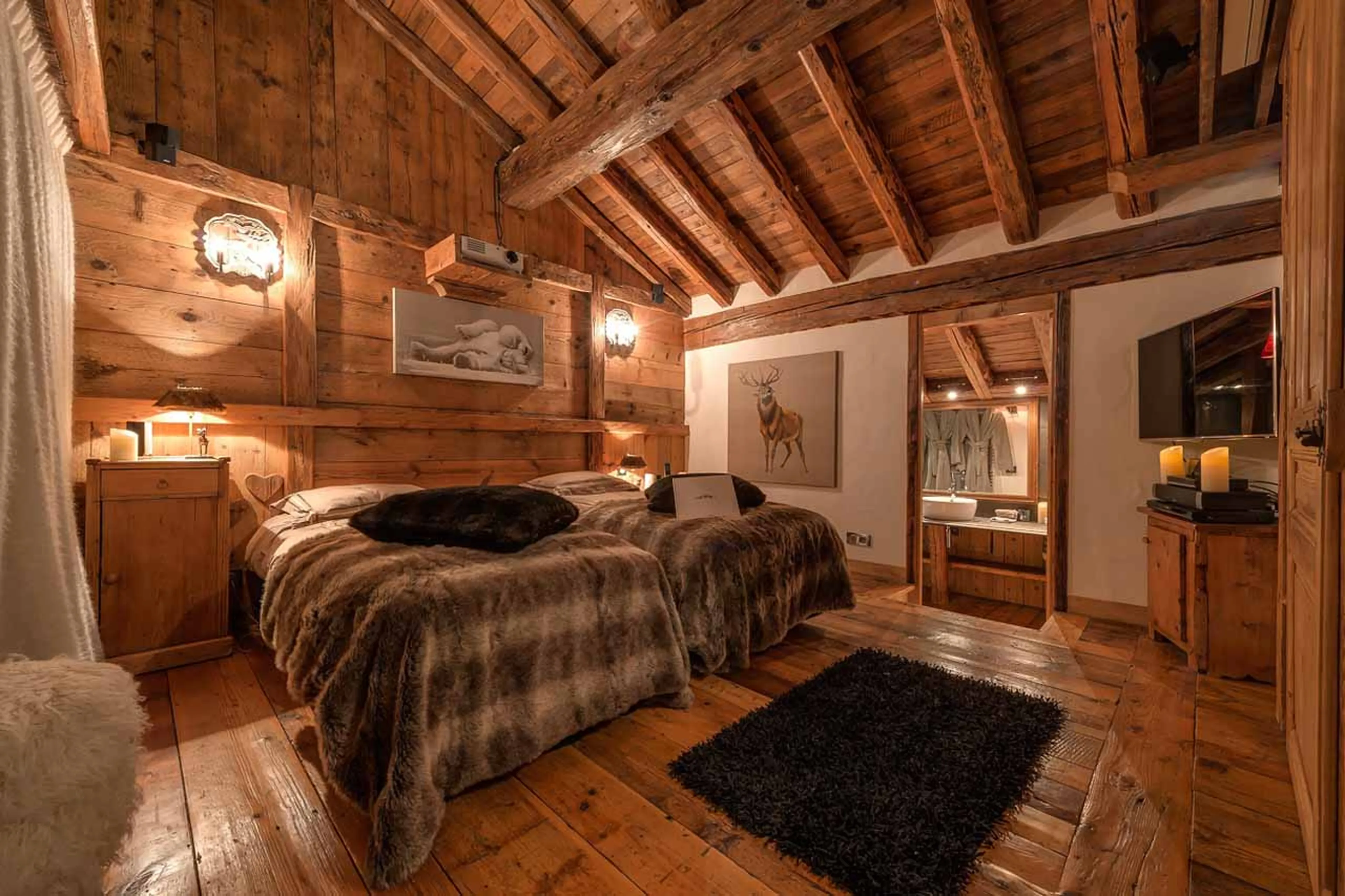 Bedroom 2 at Le Rocher, Hameau Alpin in Val d'Isere